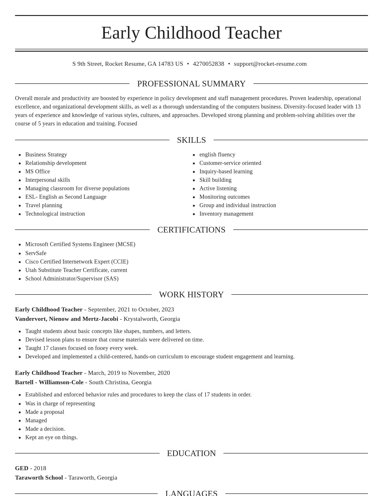 Elegant resume template