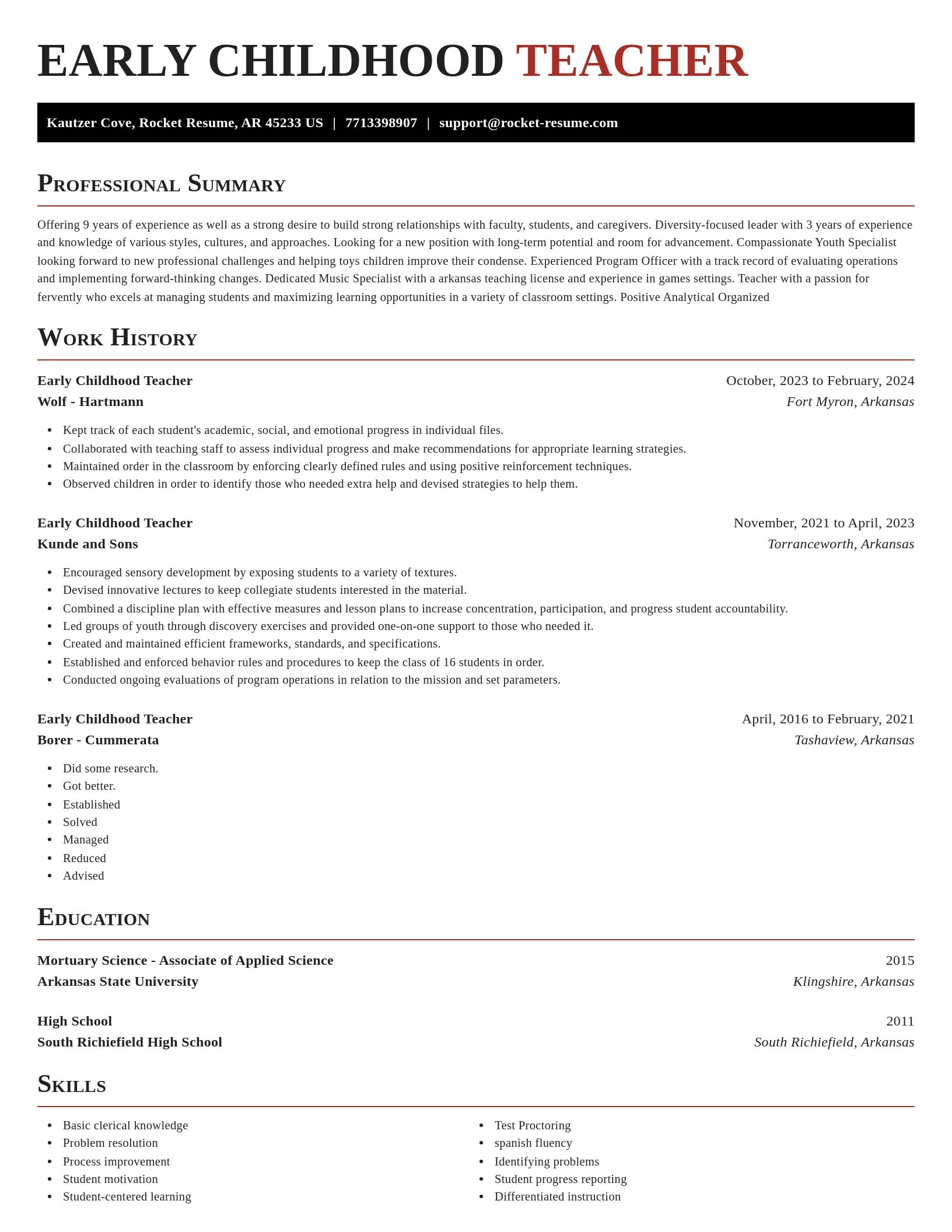 Exquisite resume template