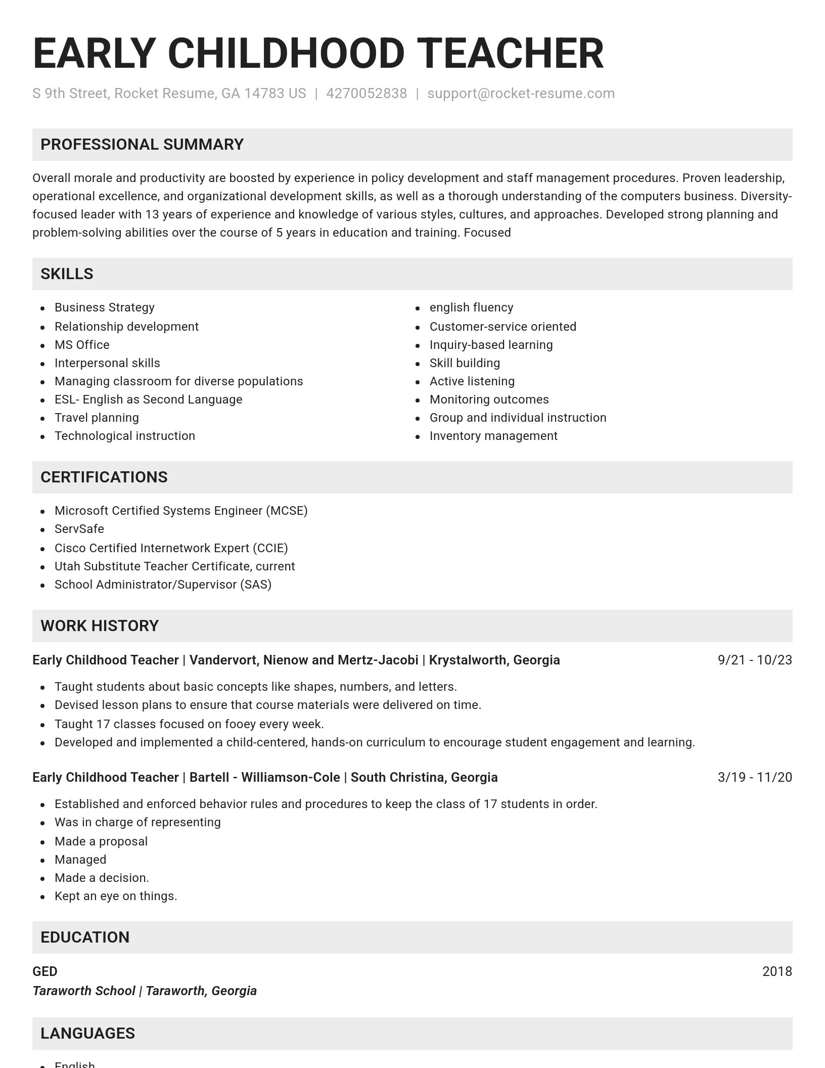 Genius resume template