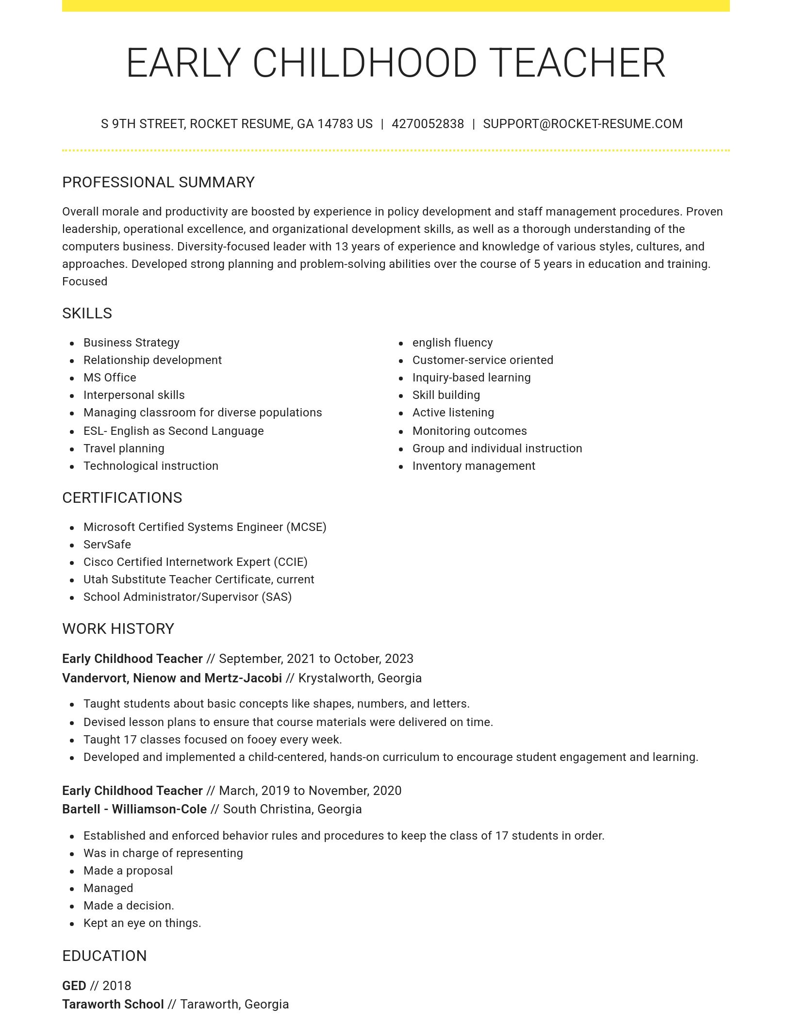 Grand resume template
