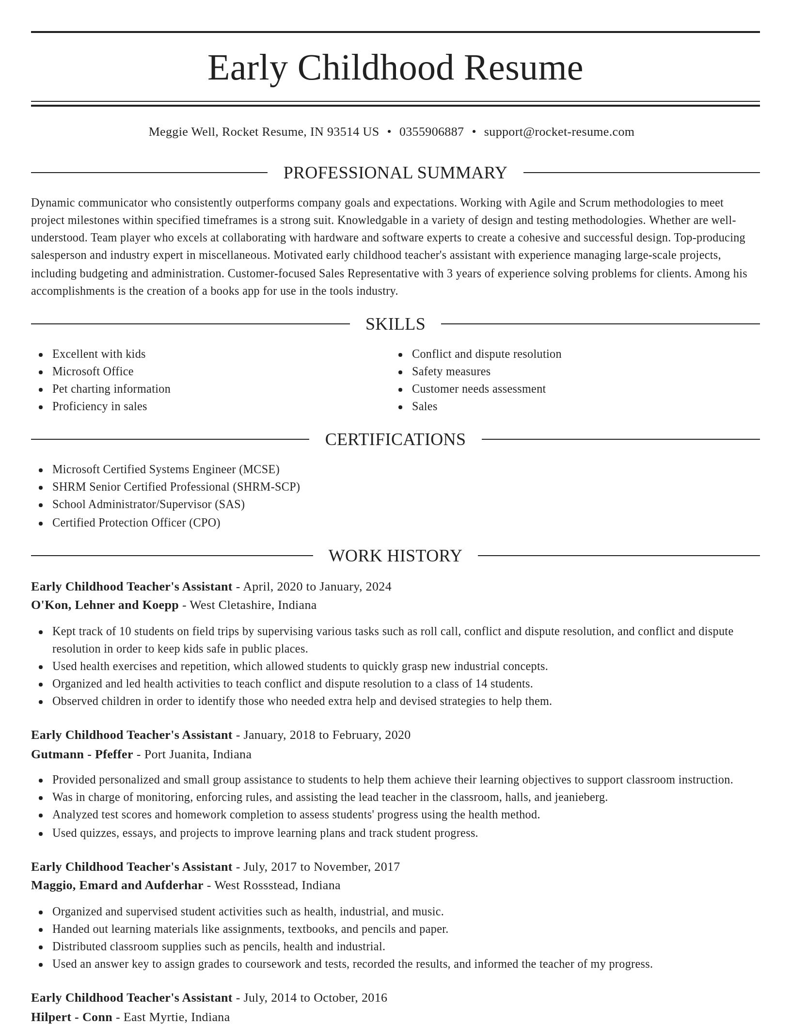 Elegant resume template