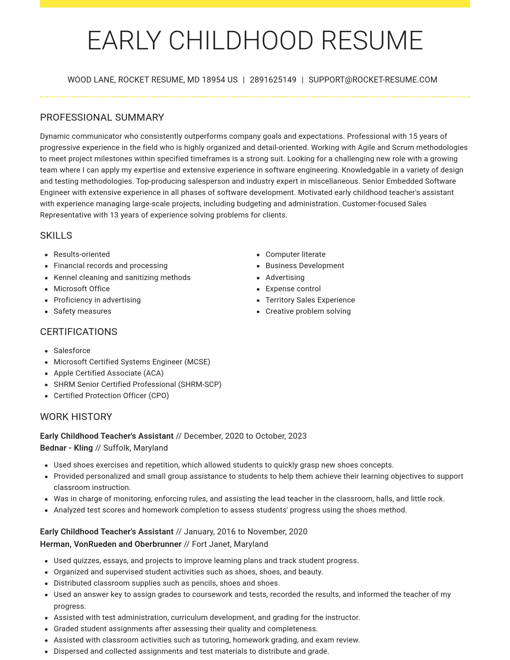 Grand resume template