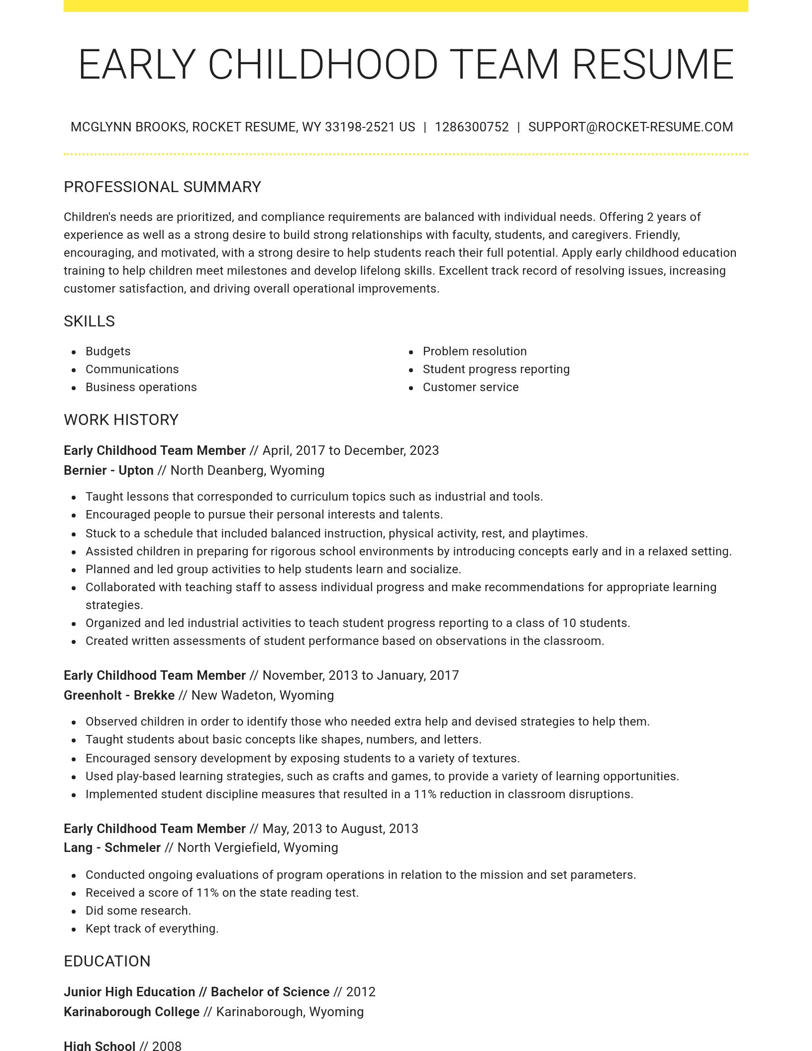 Grand resume template