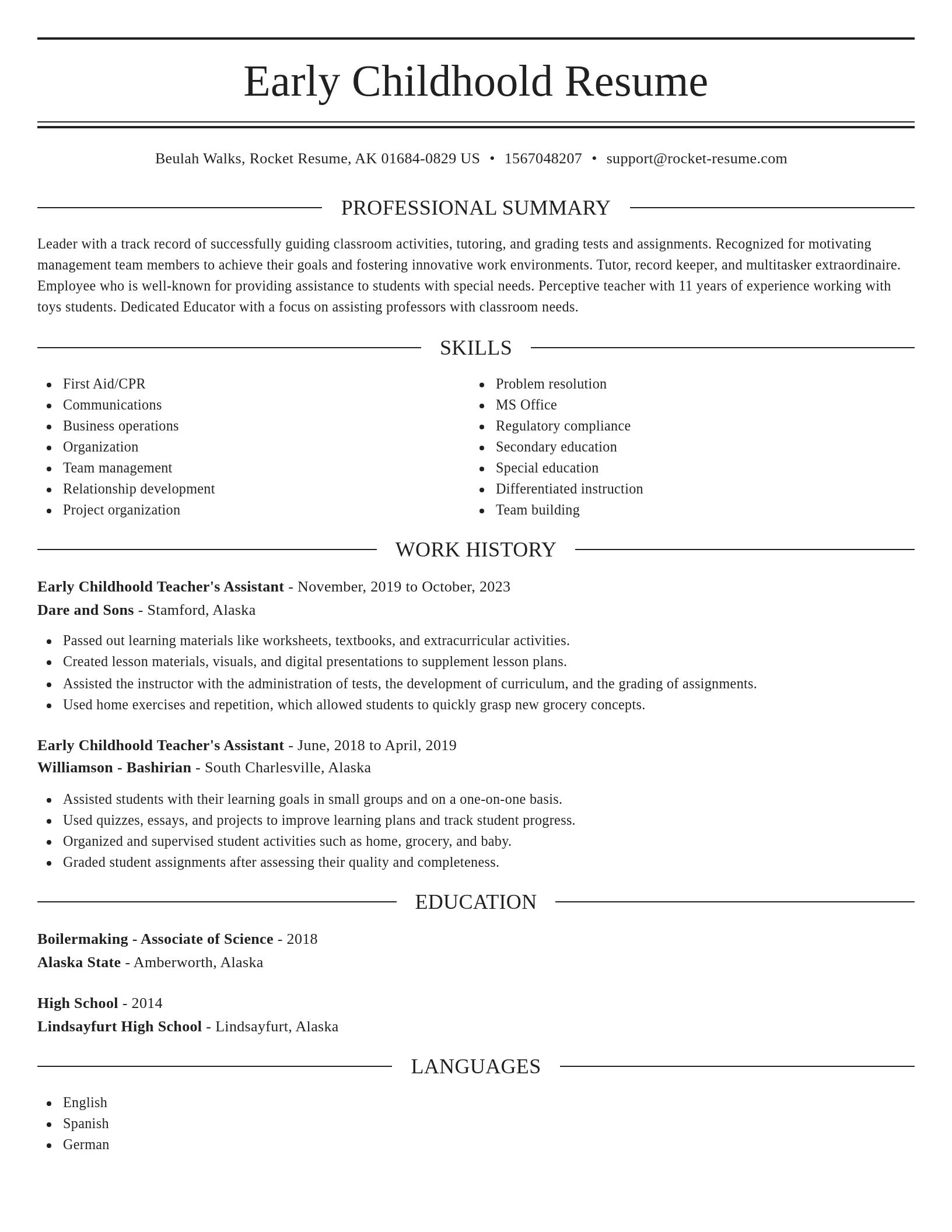 Elegant resume template