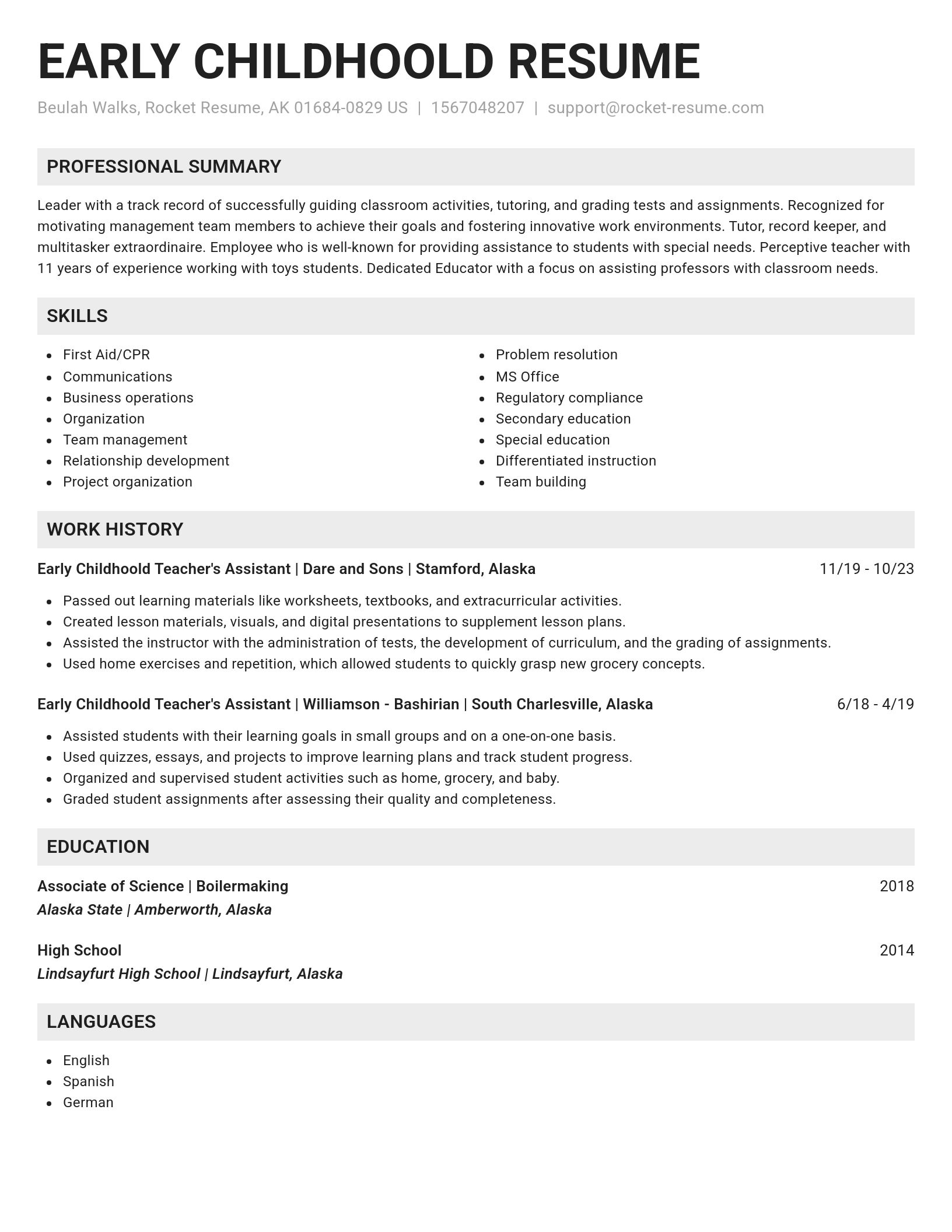 Genius resume template