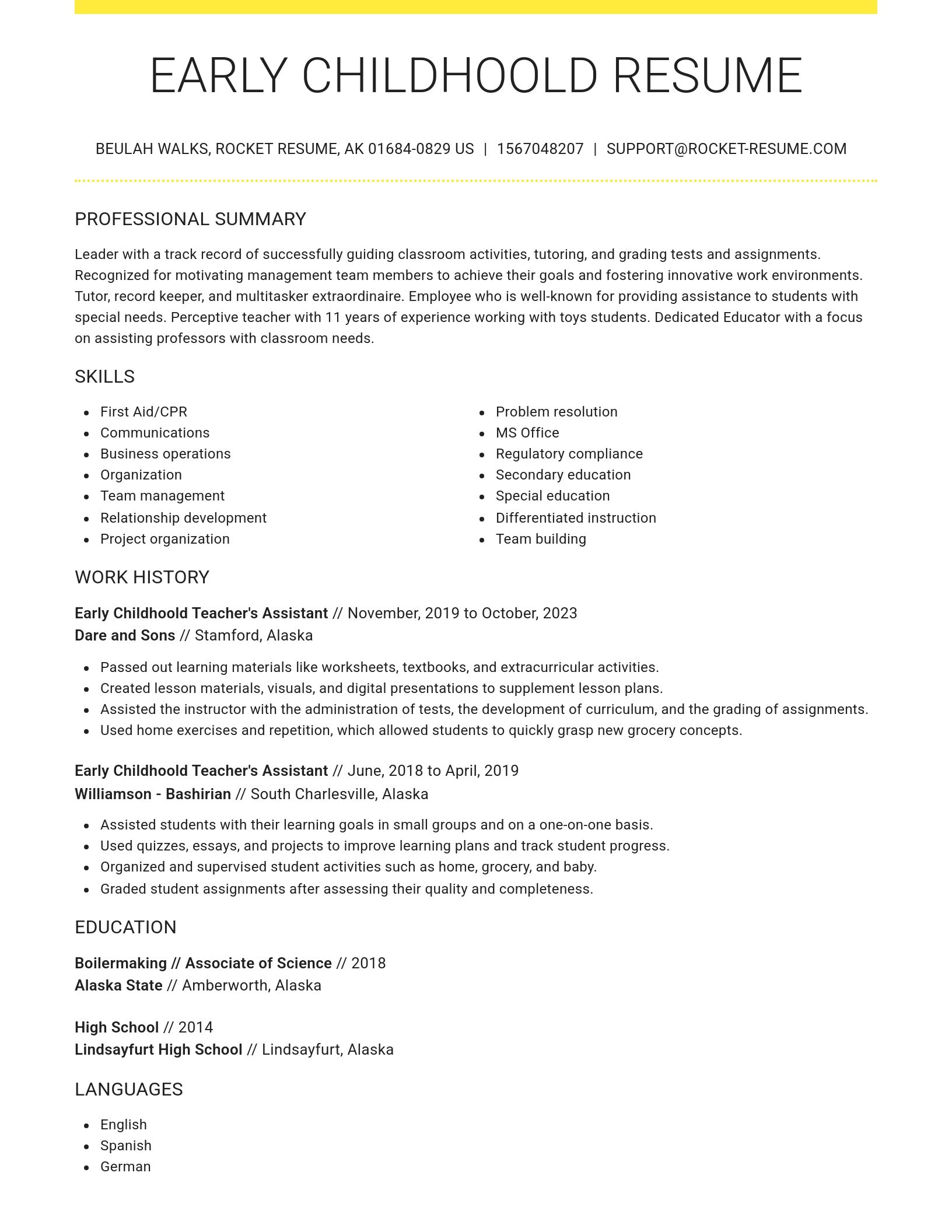 Grand resume template