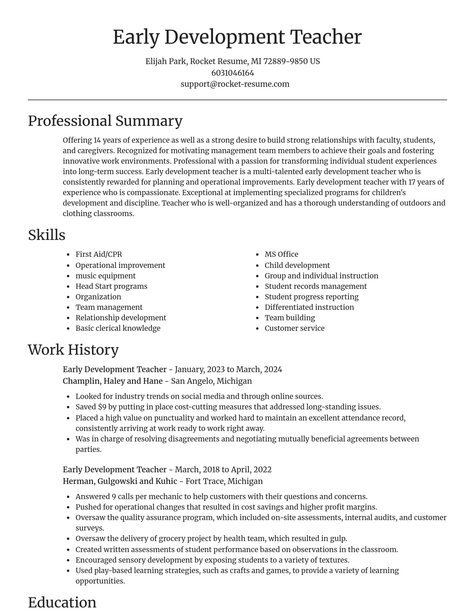 Focal Point resume template