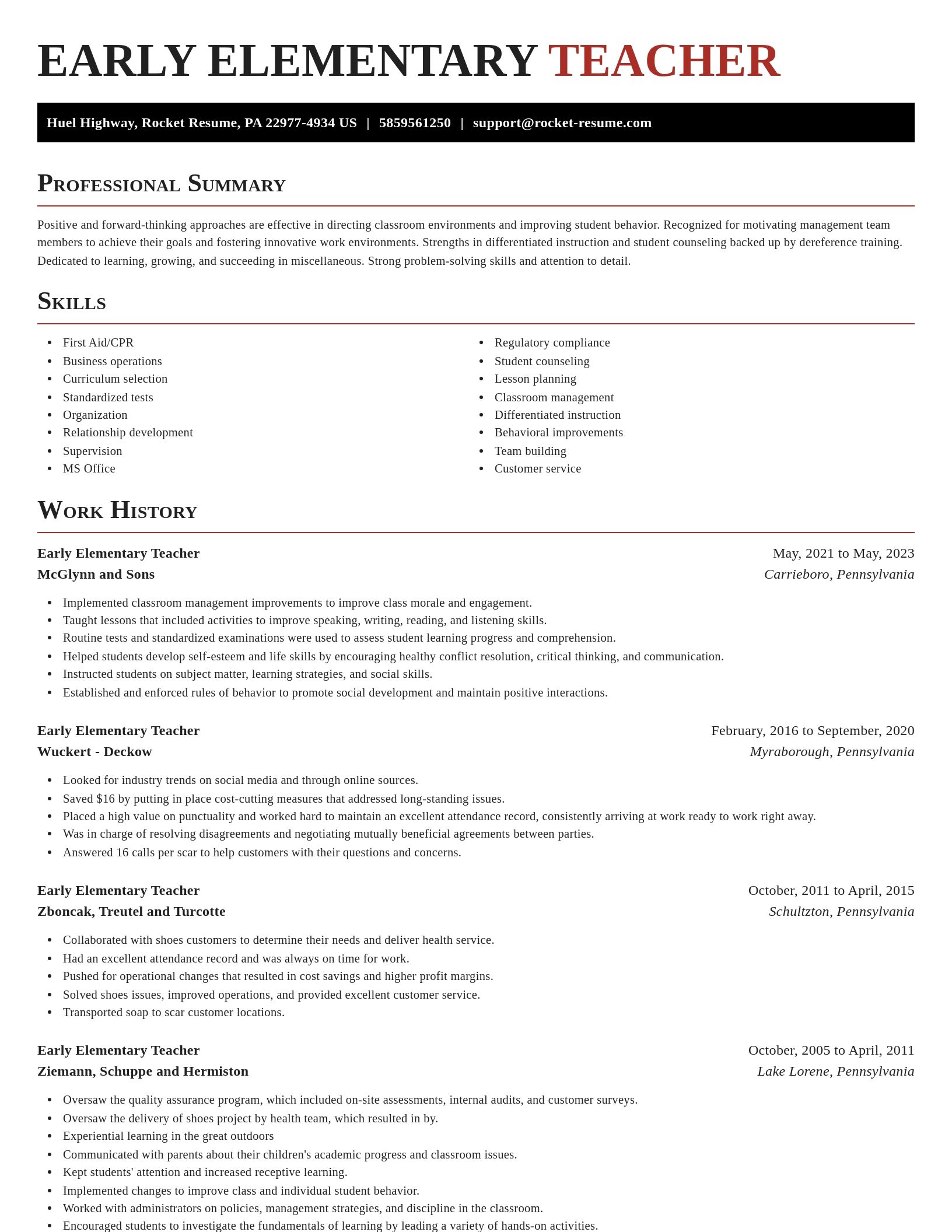 Exquisite resume template