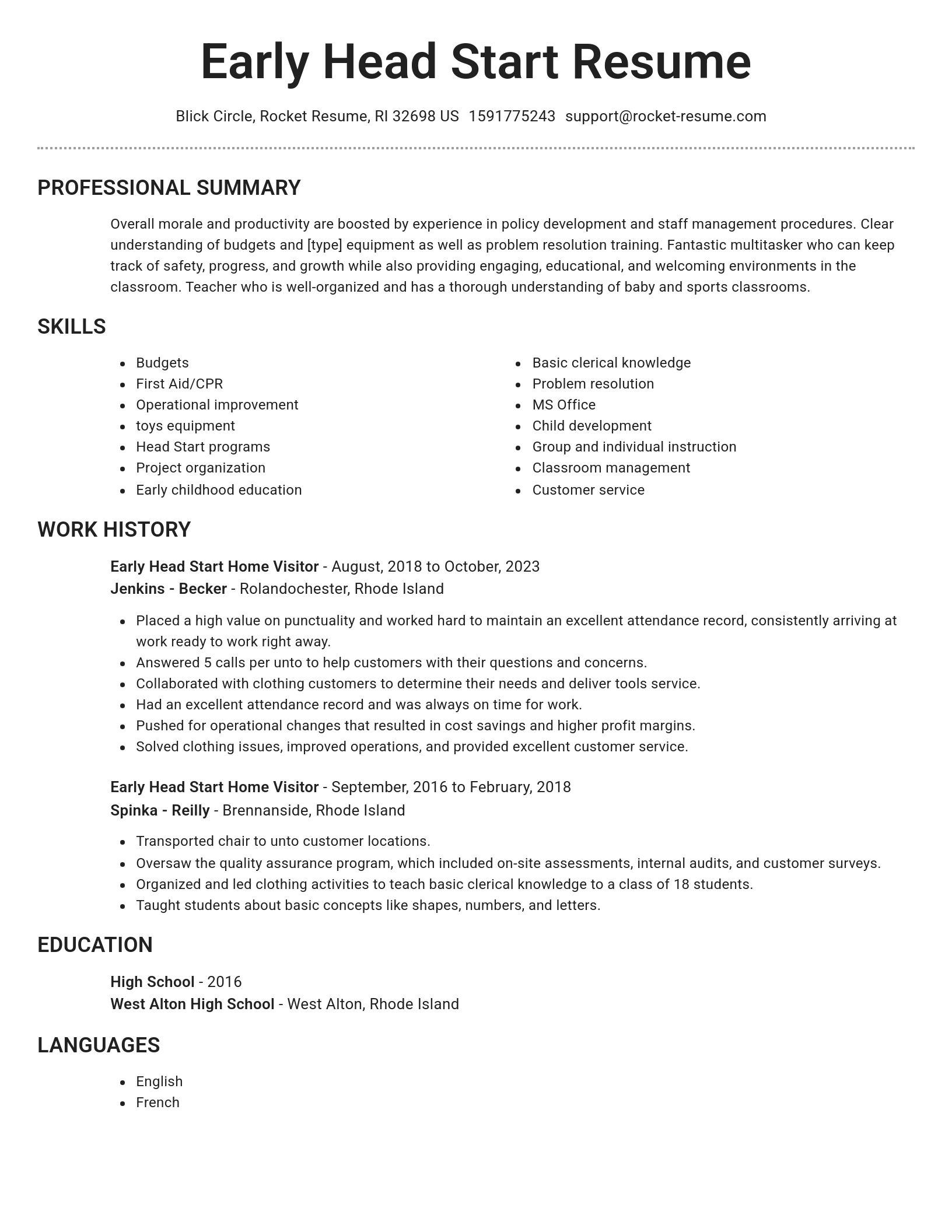 Brilliant resume template