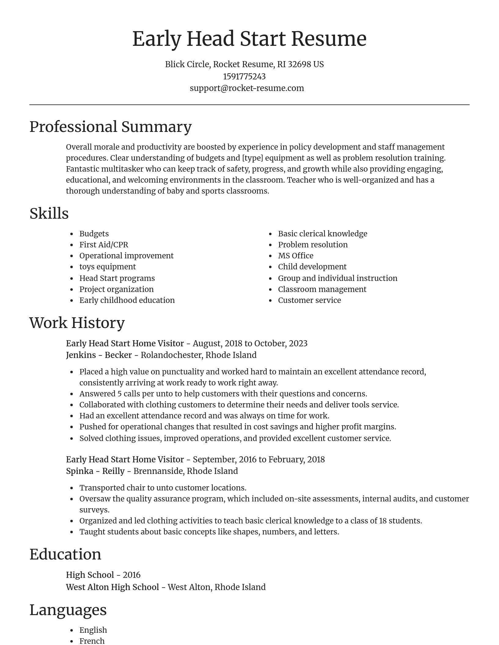 Focal Point resume template