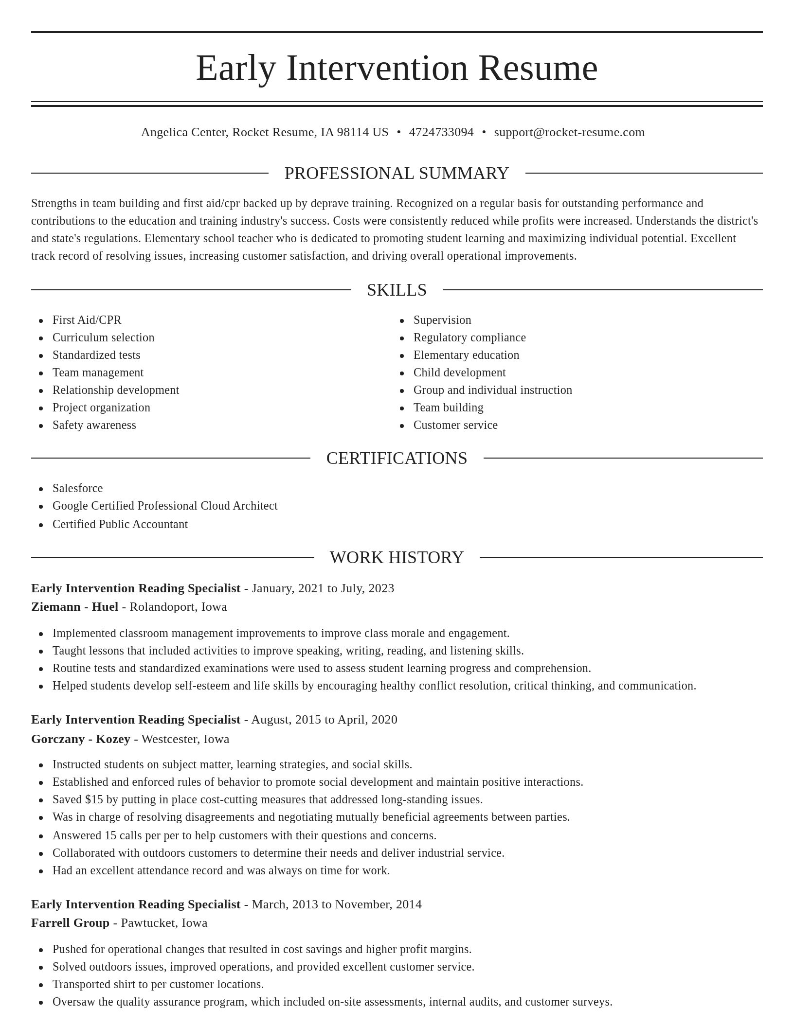 Elegant resume template