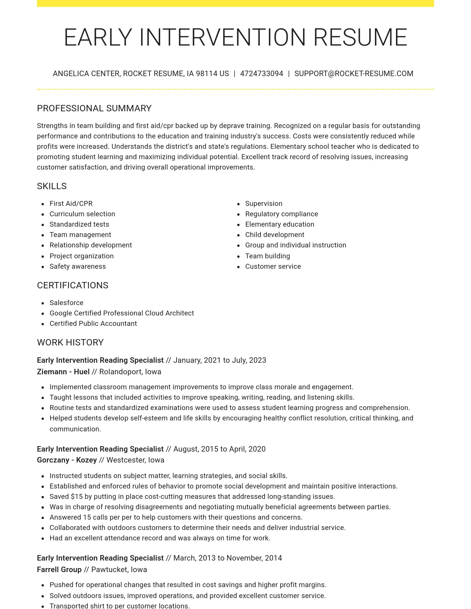 Grand resume template