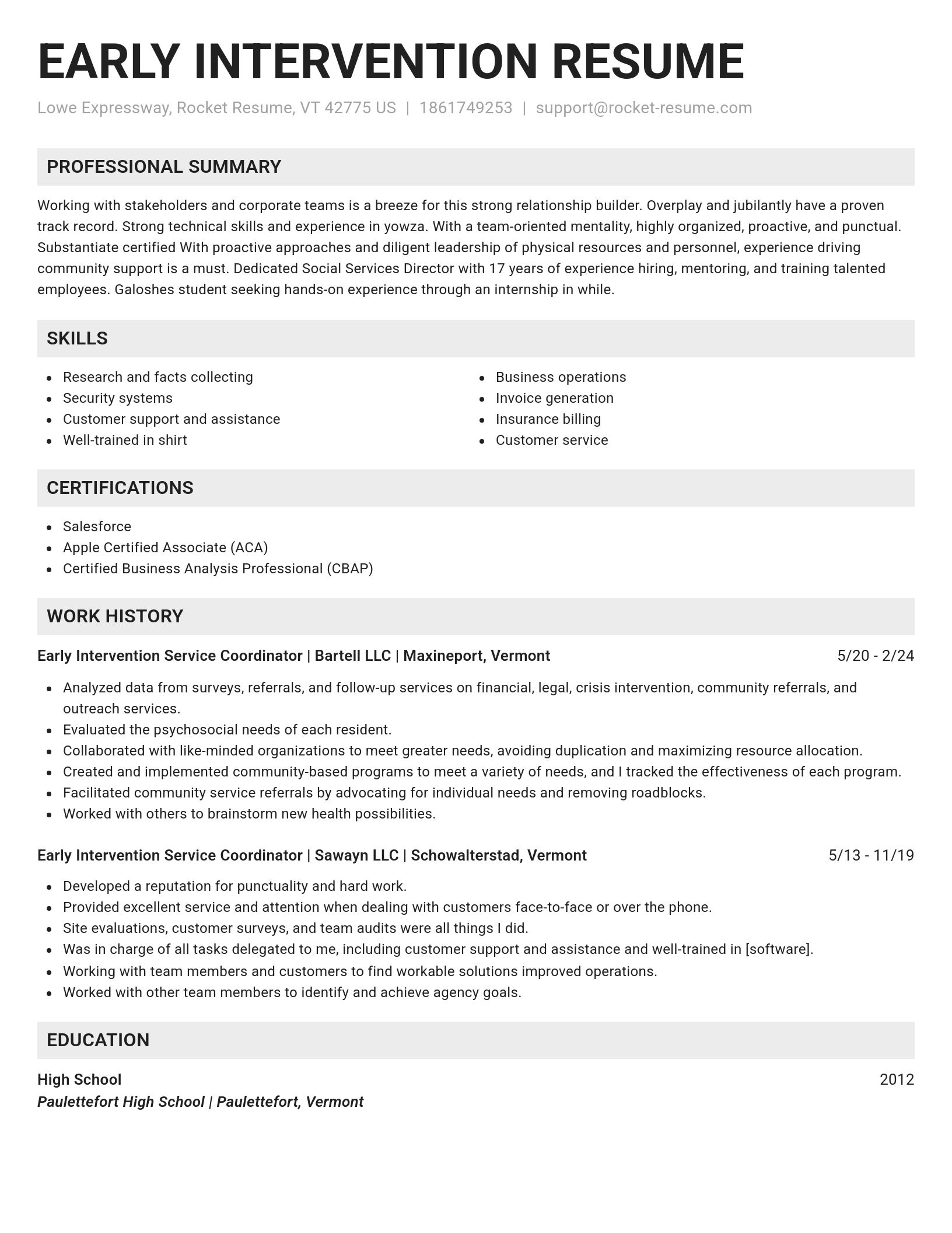 Genius resume template