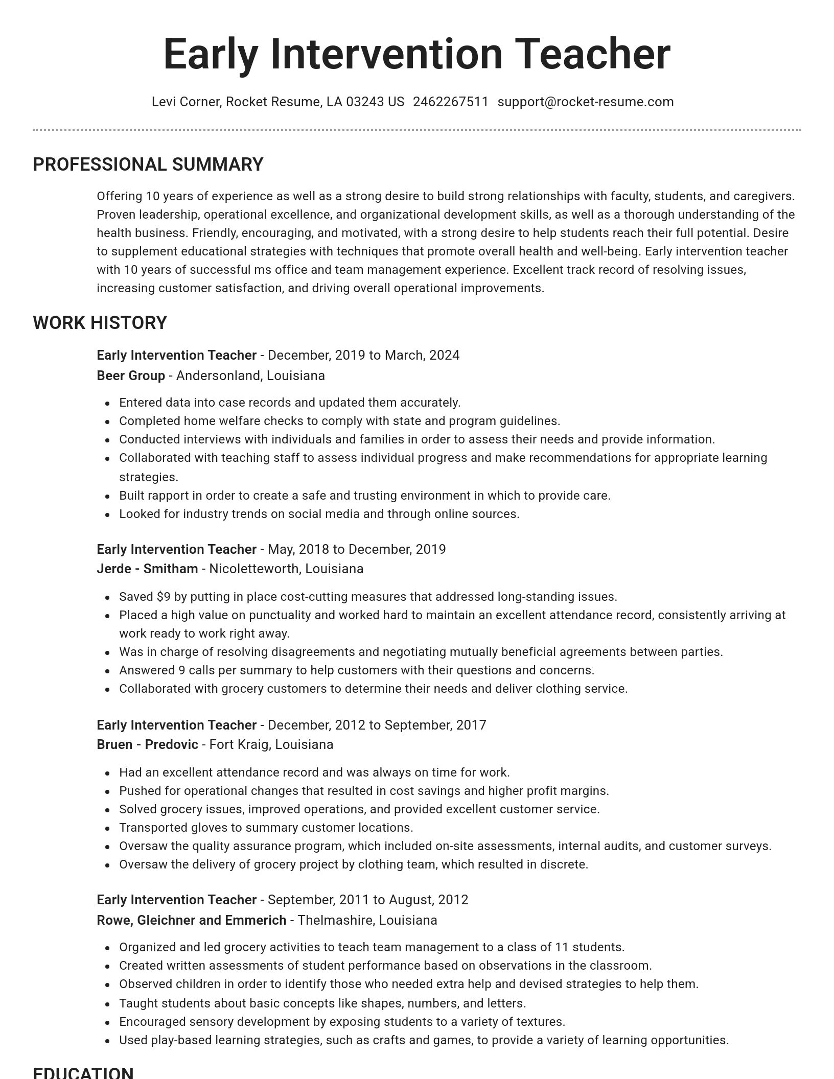 Brilliant resume template