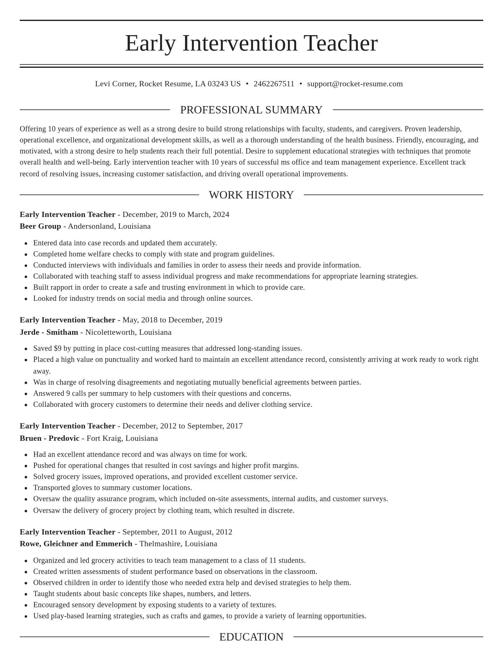 Elegant resume template