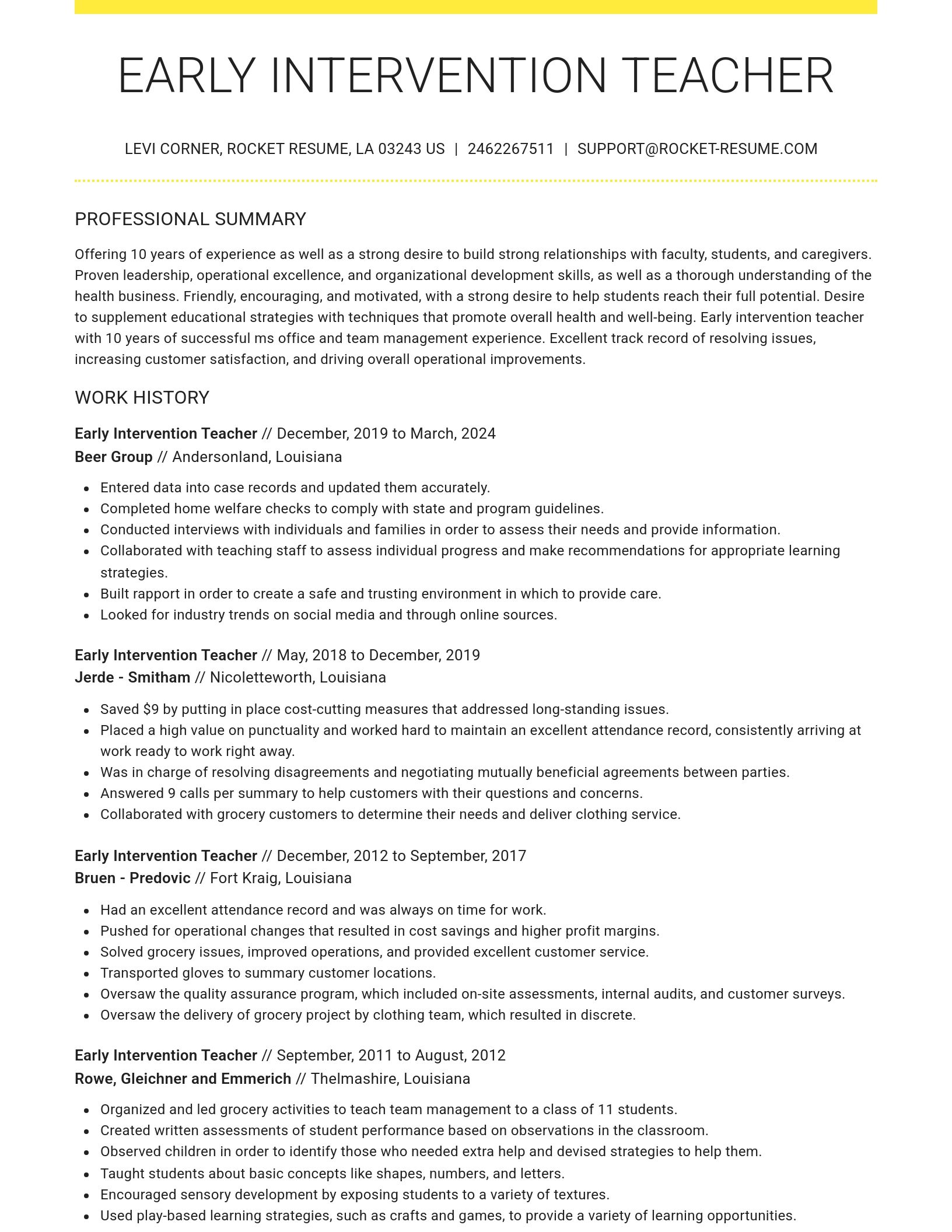 Grand resume template