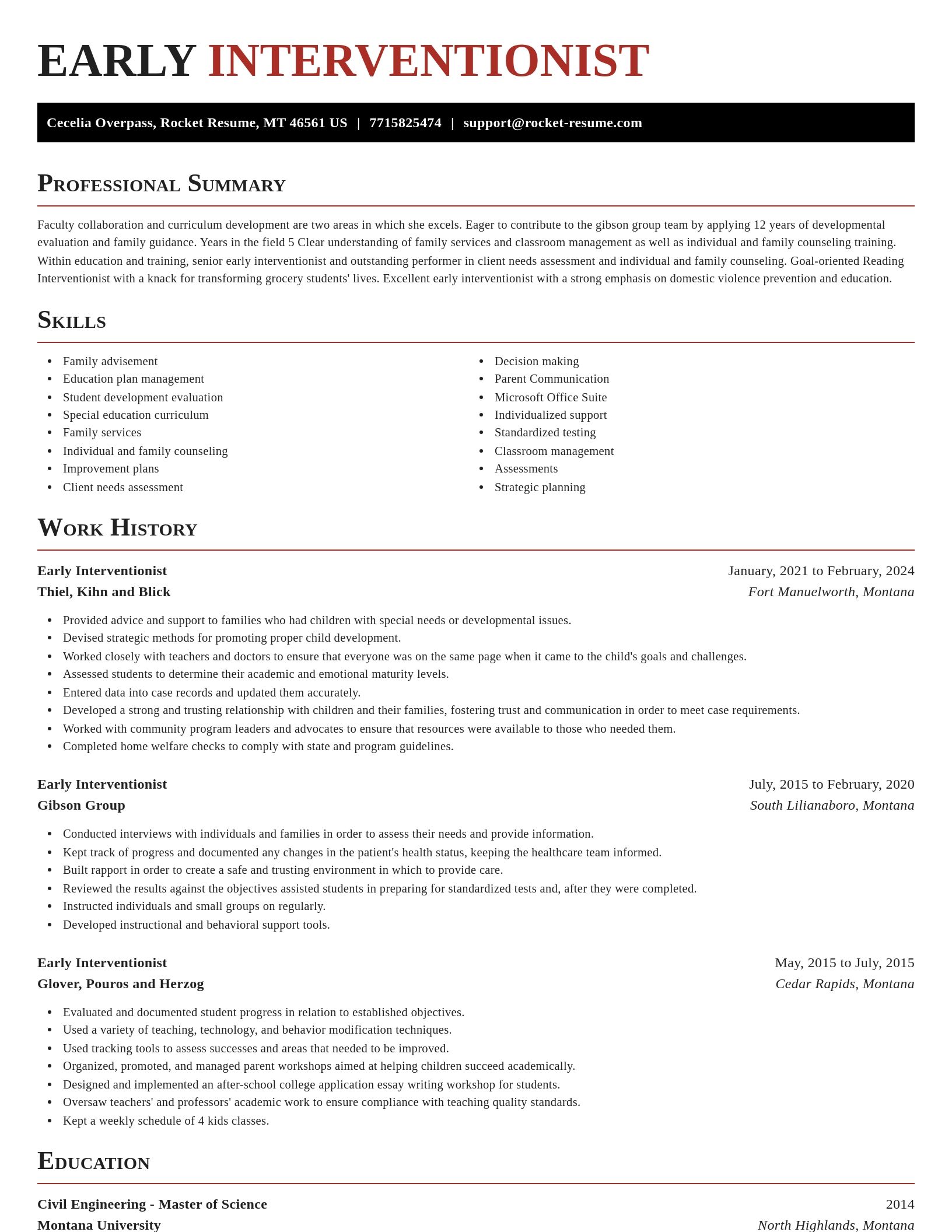 Exquisite resume template