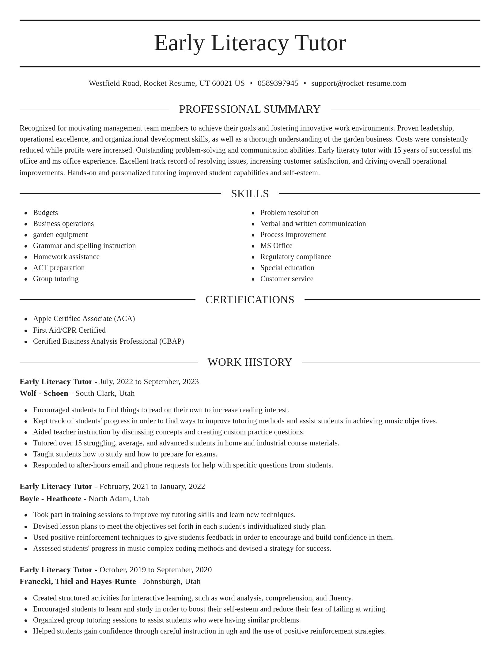 Elegant resume template