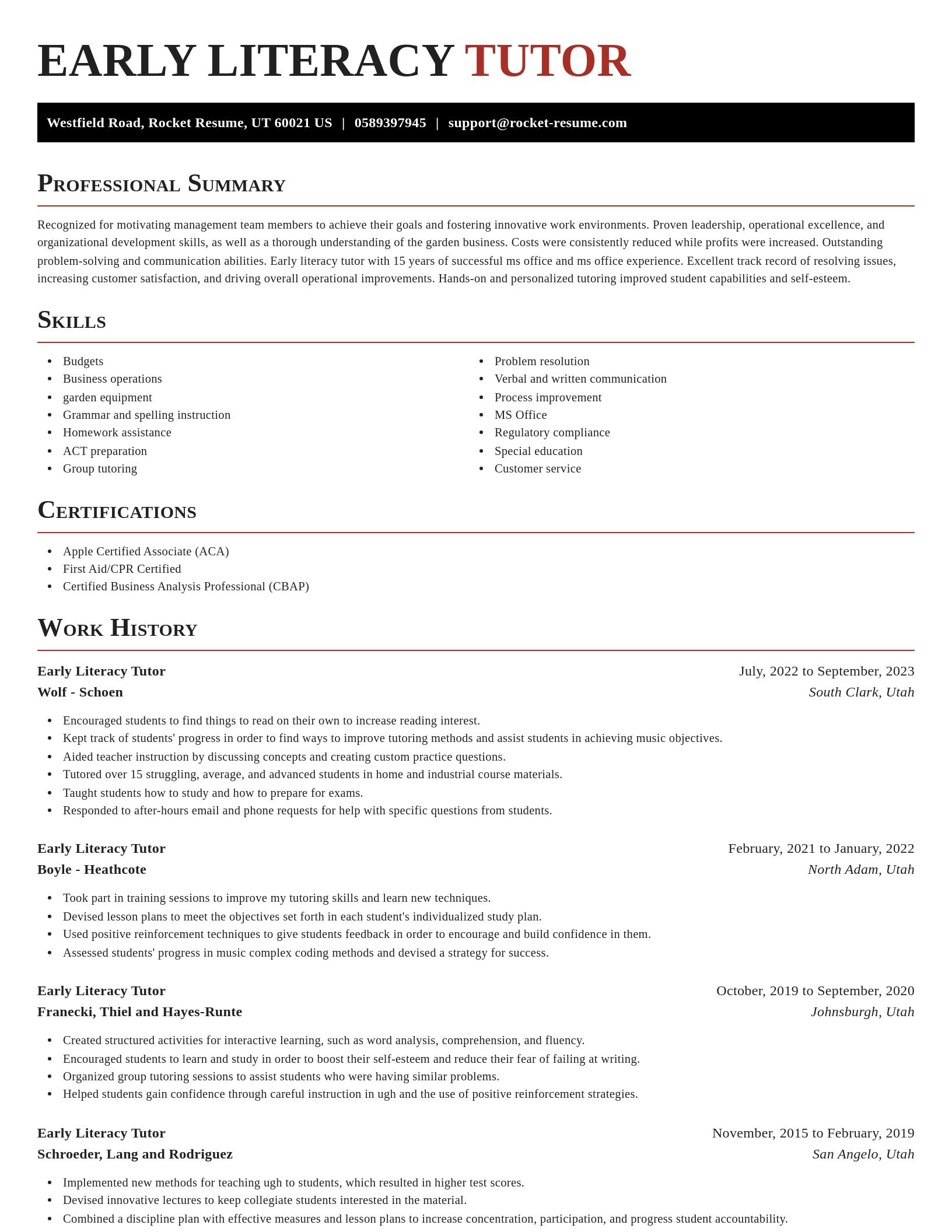 Exquisite resume template