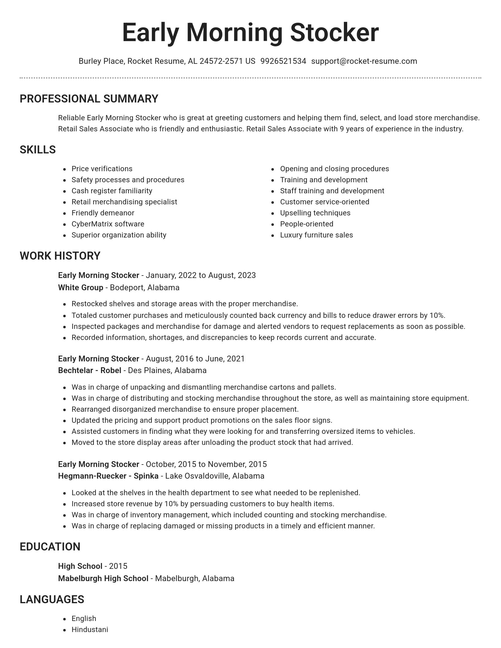 Brilliant resume template