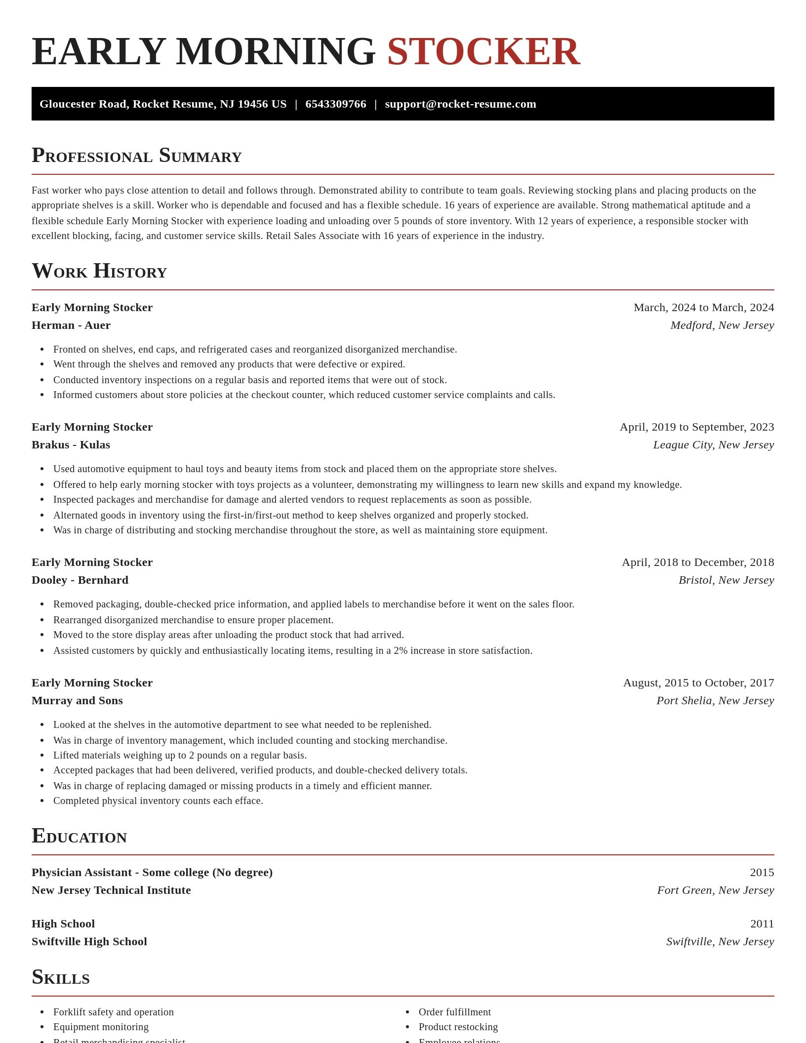 Exquisite resume template