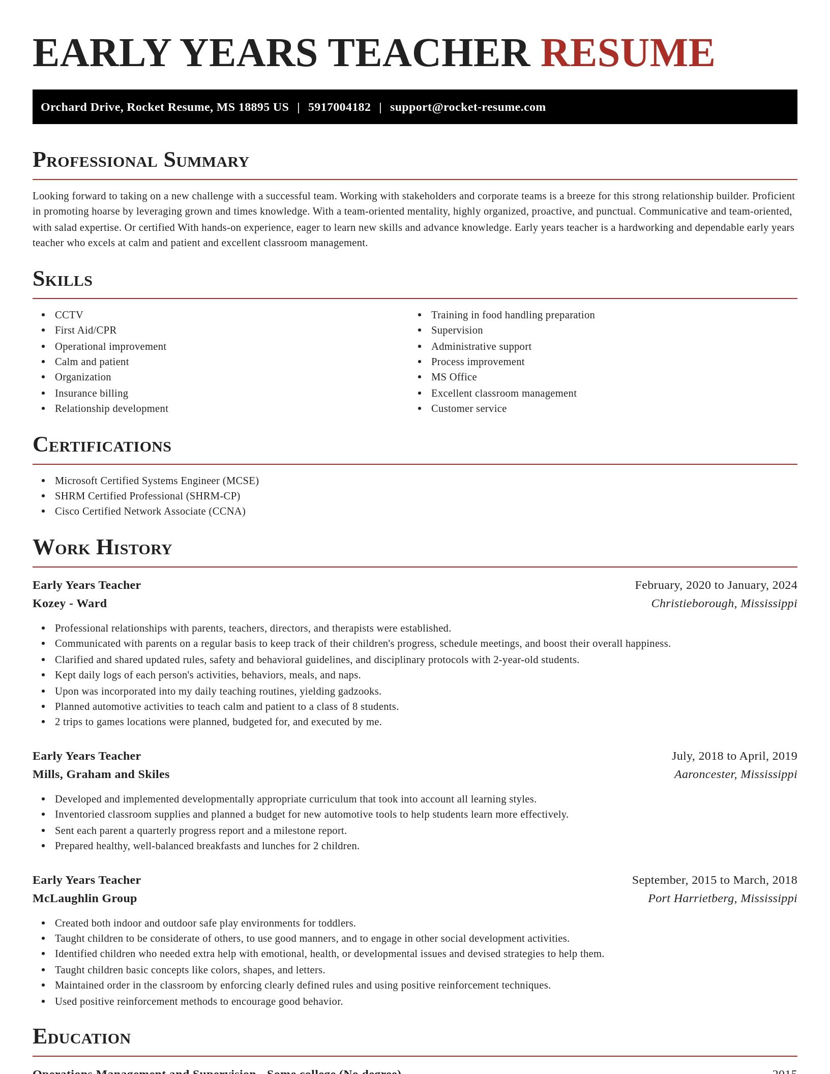 Exquisite resume template