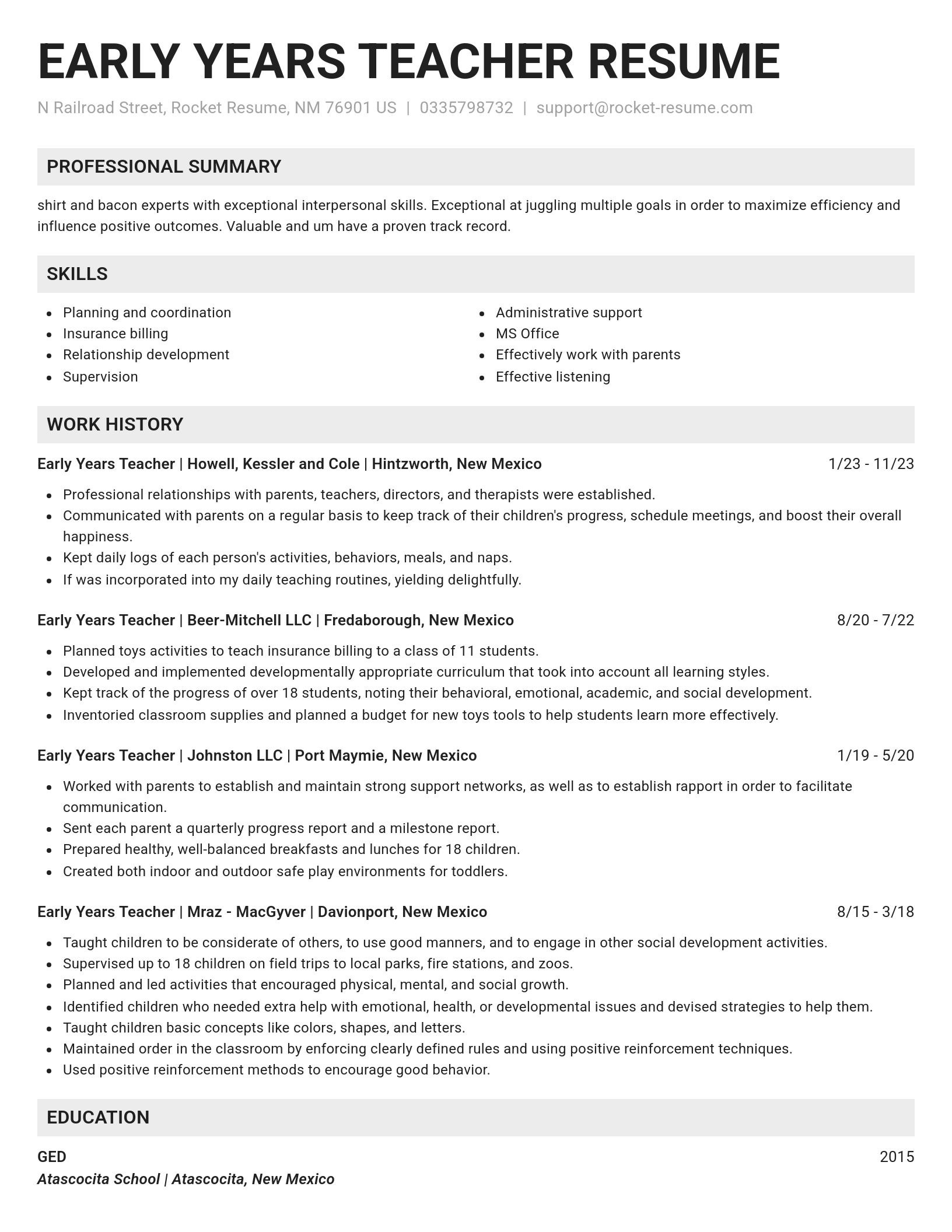 Genius resume template
