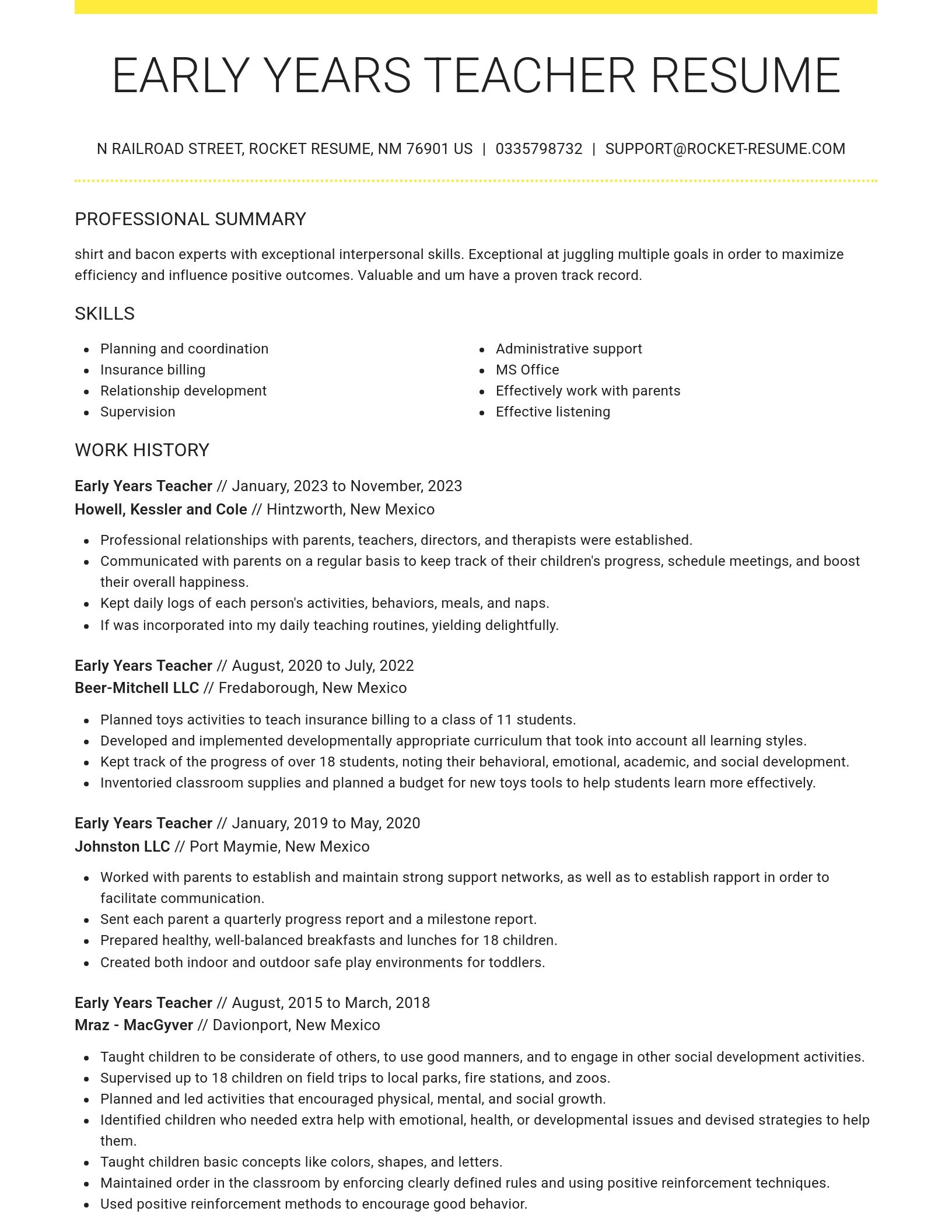 Grand resume template