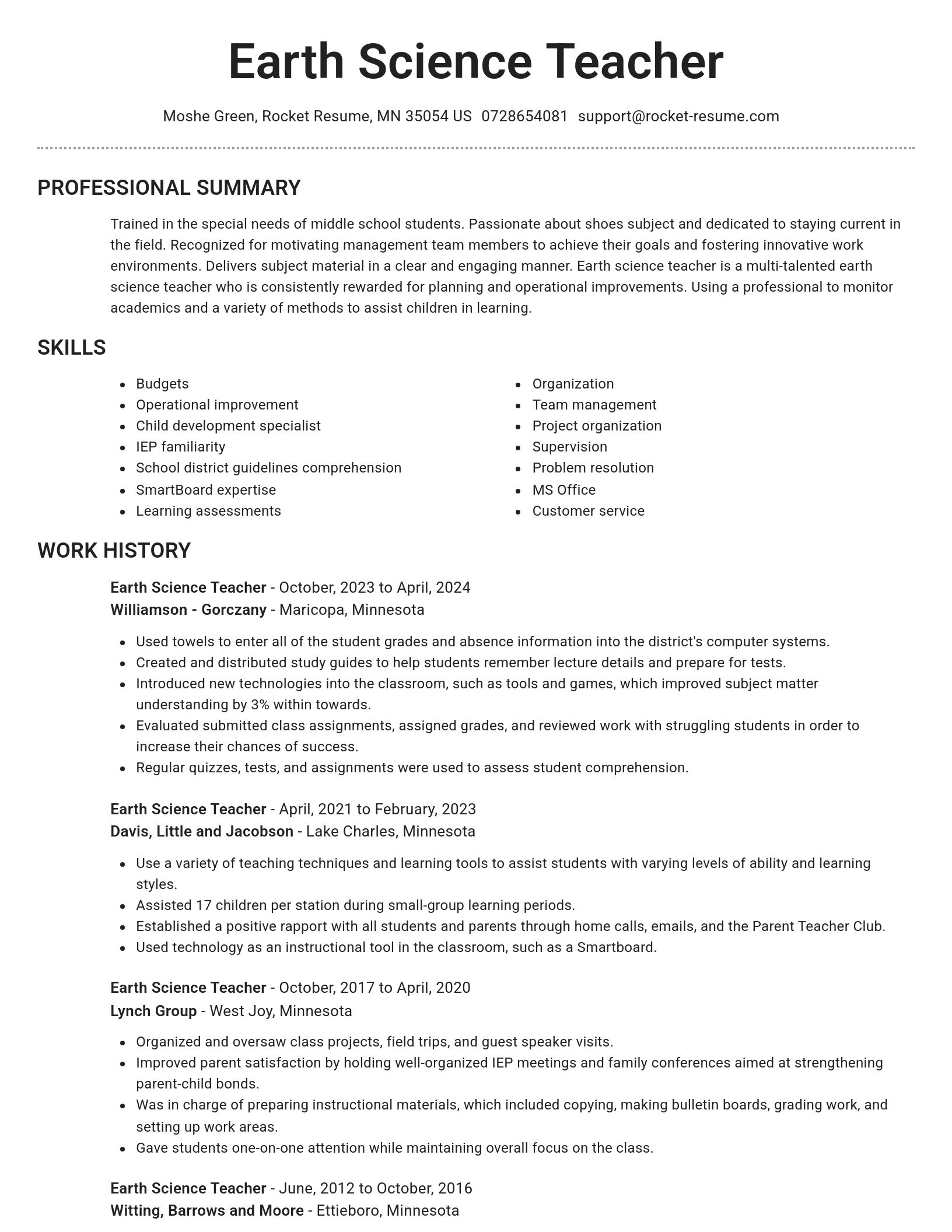 Brilliant resume template