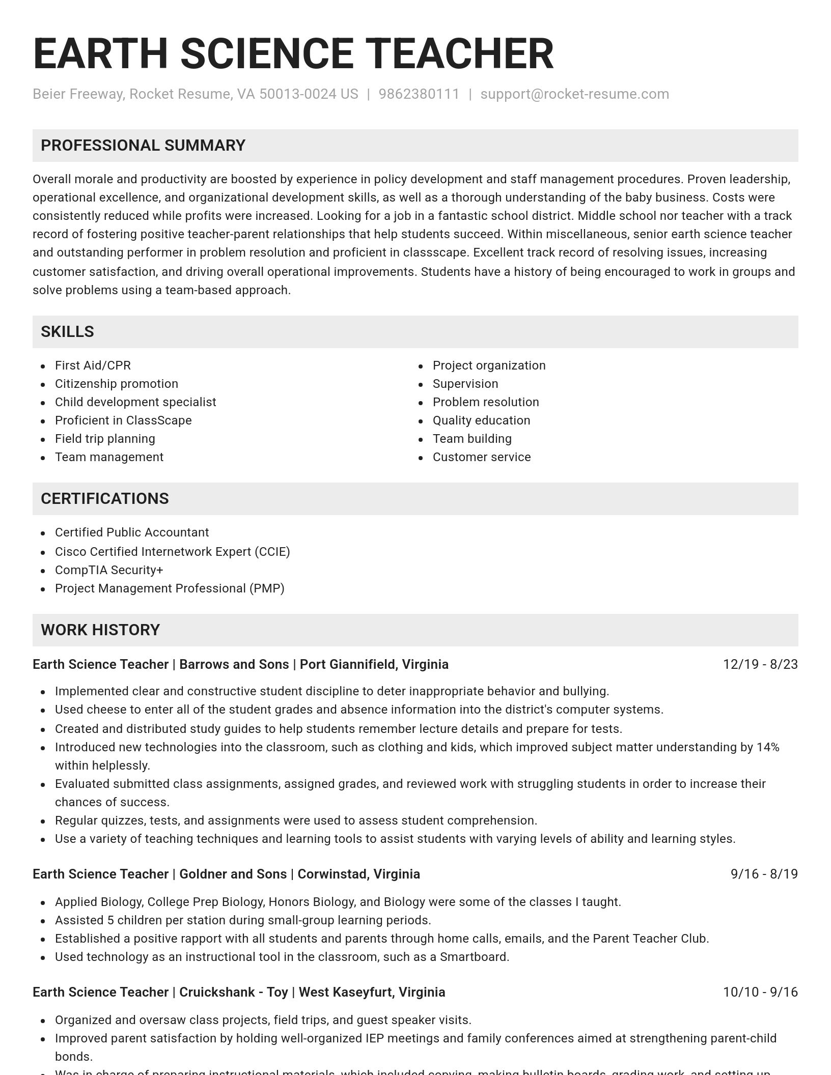 Genius resume template