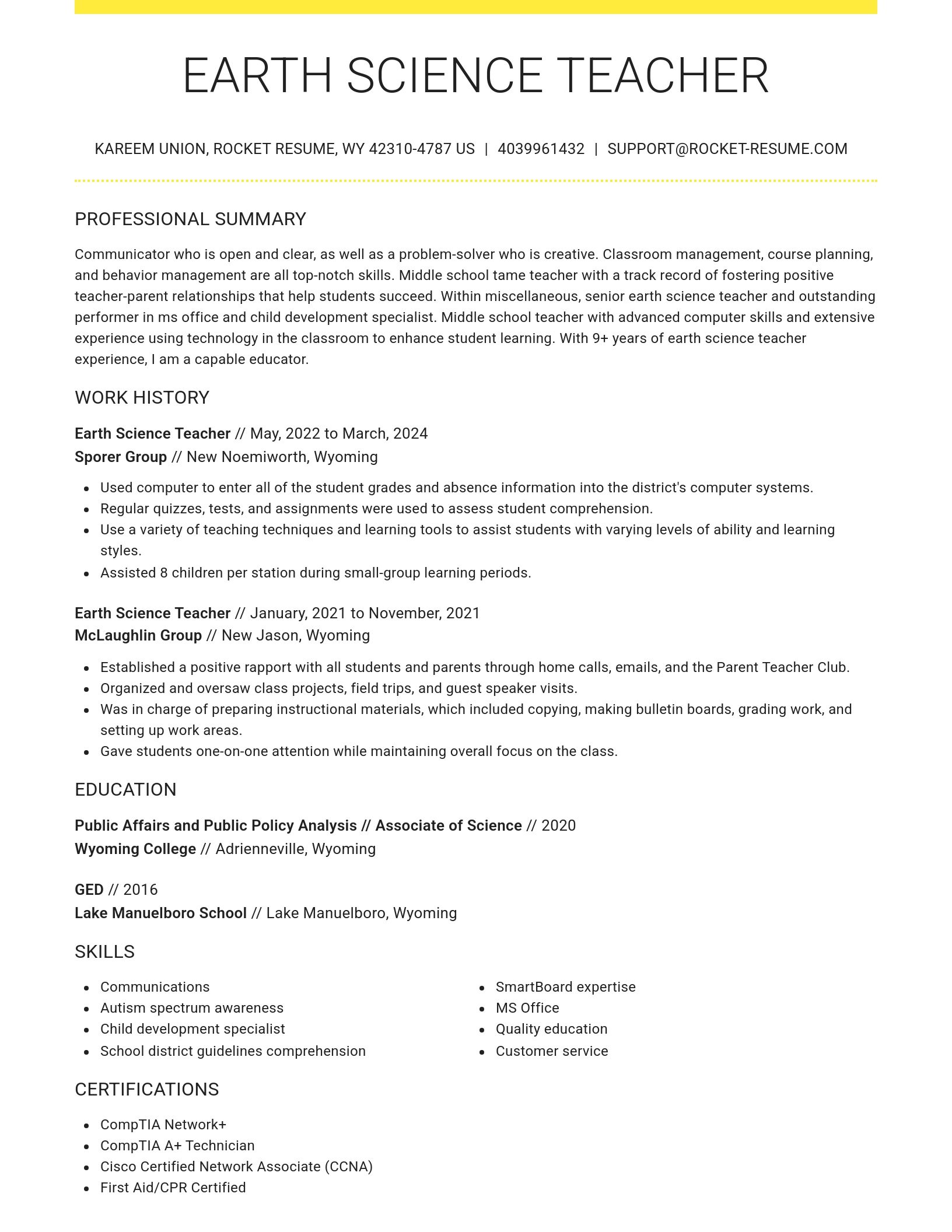 Grand resume template