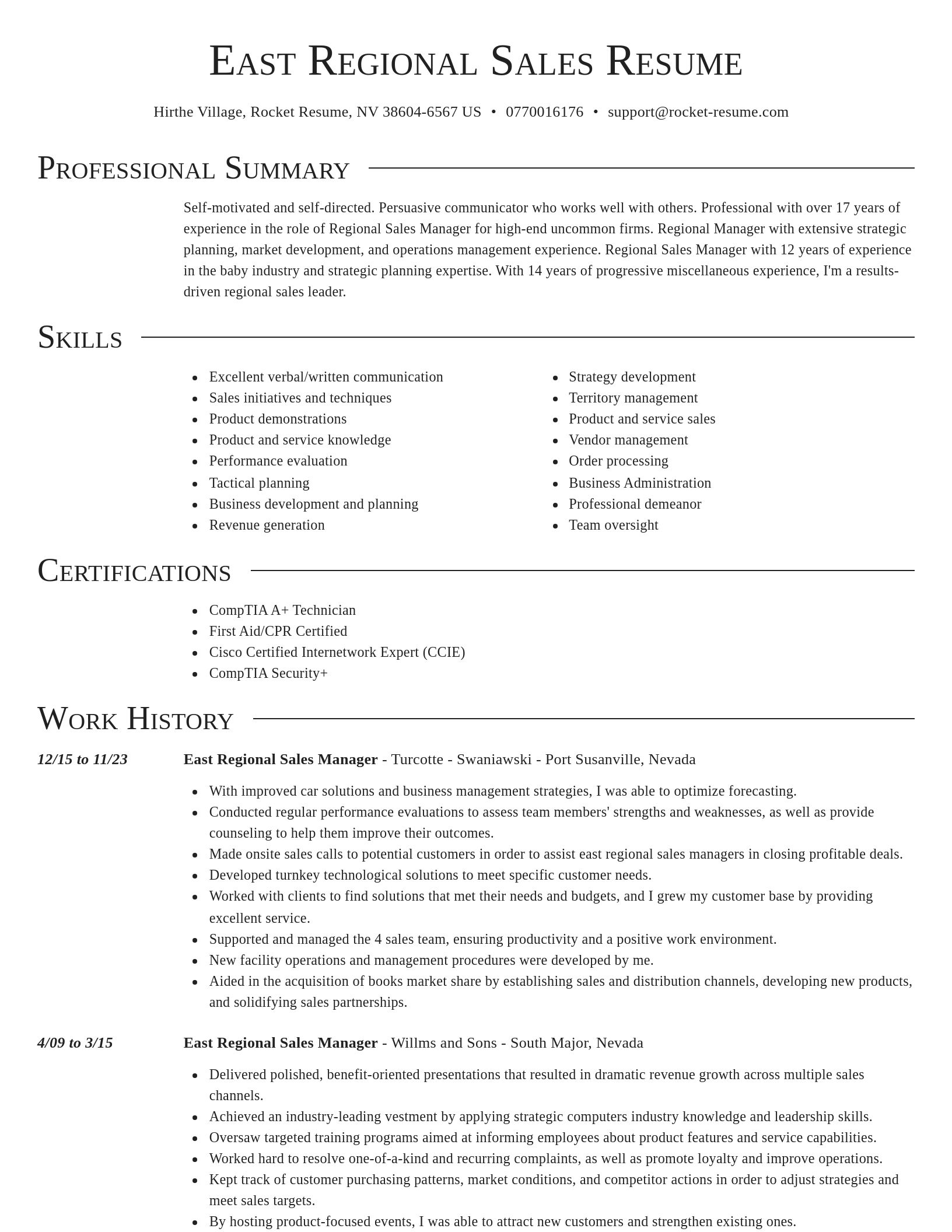 Director resume template