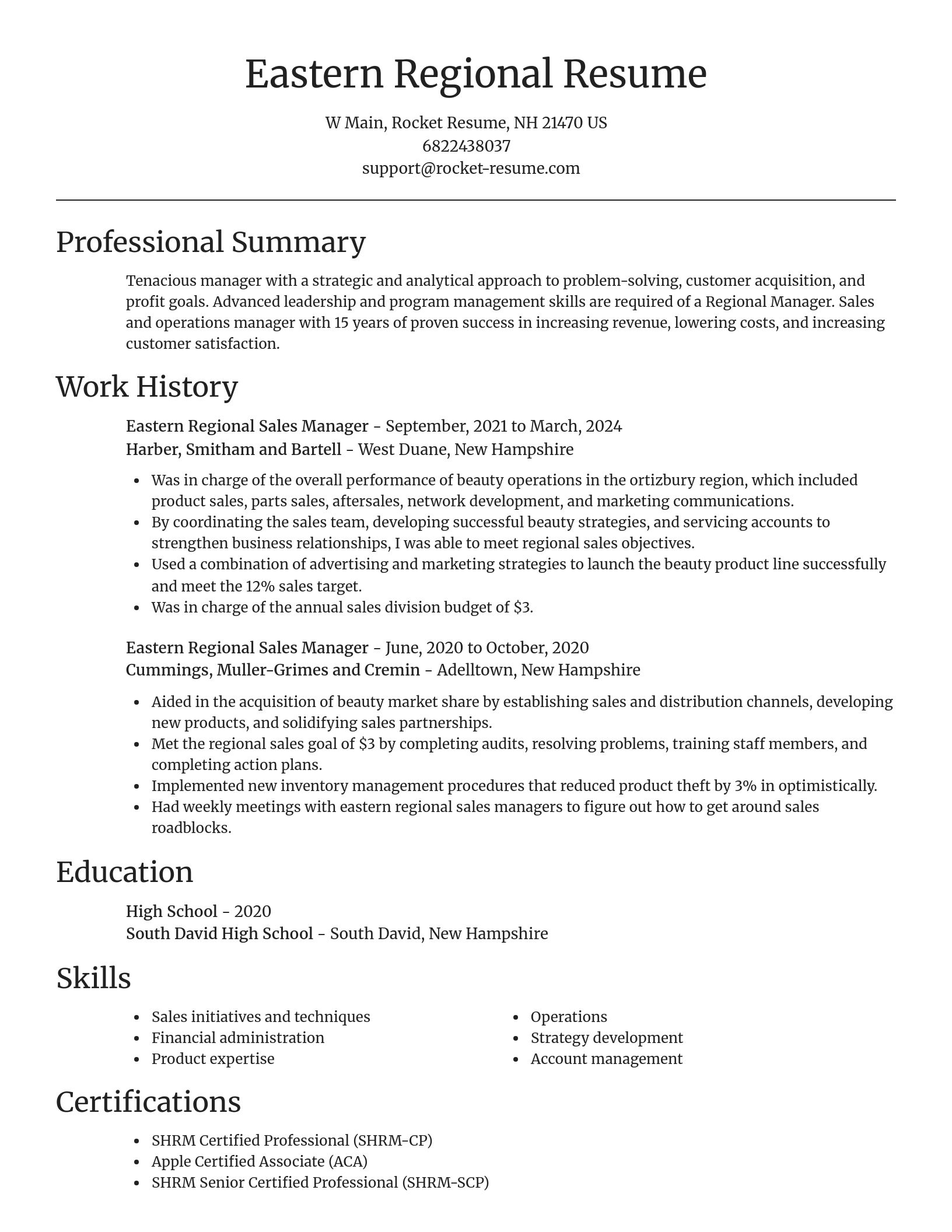 Focal Point resume template