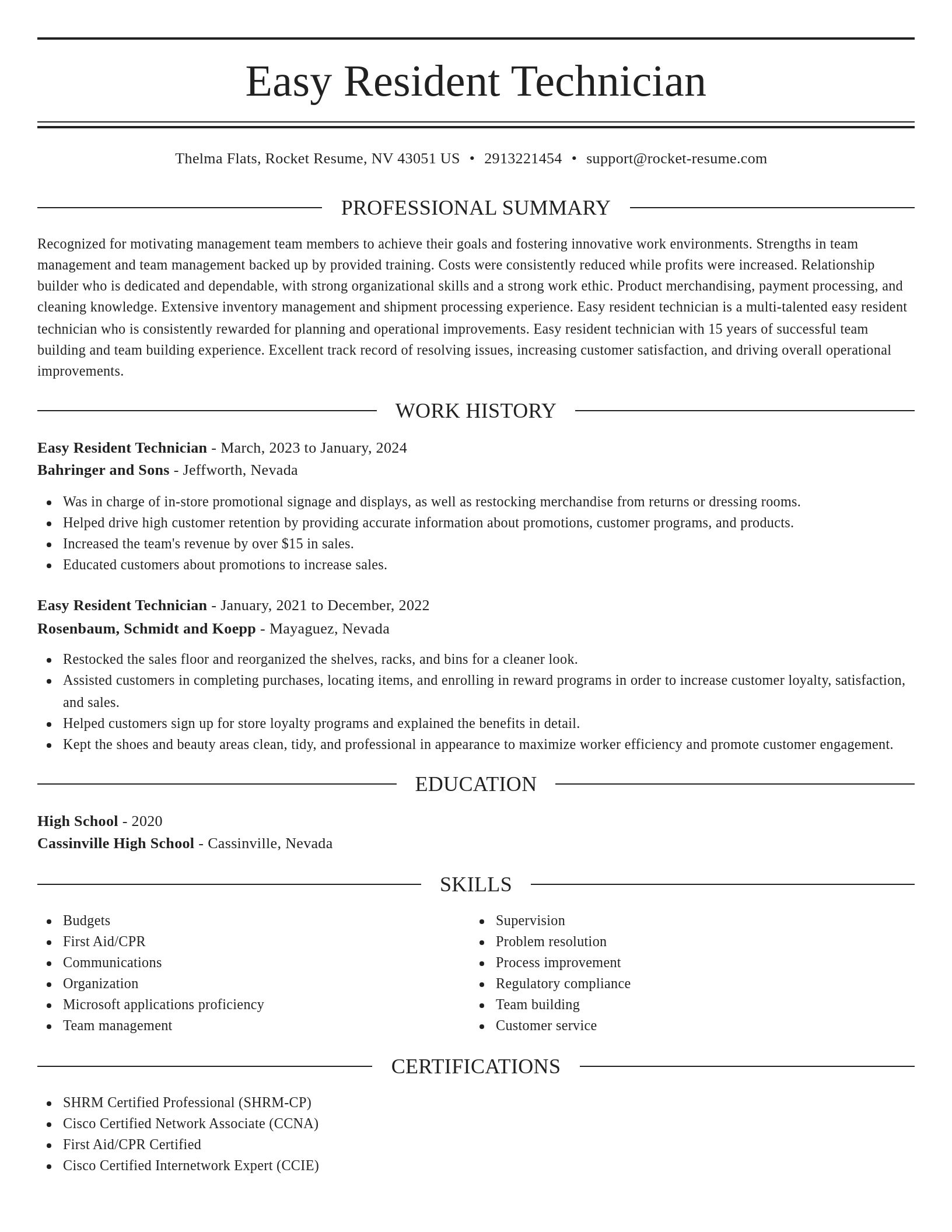Elegant resume template