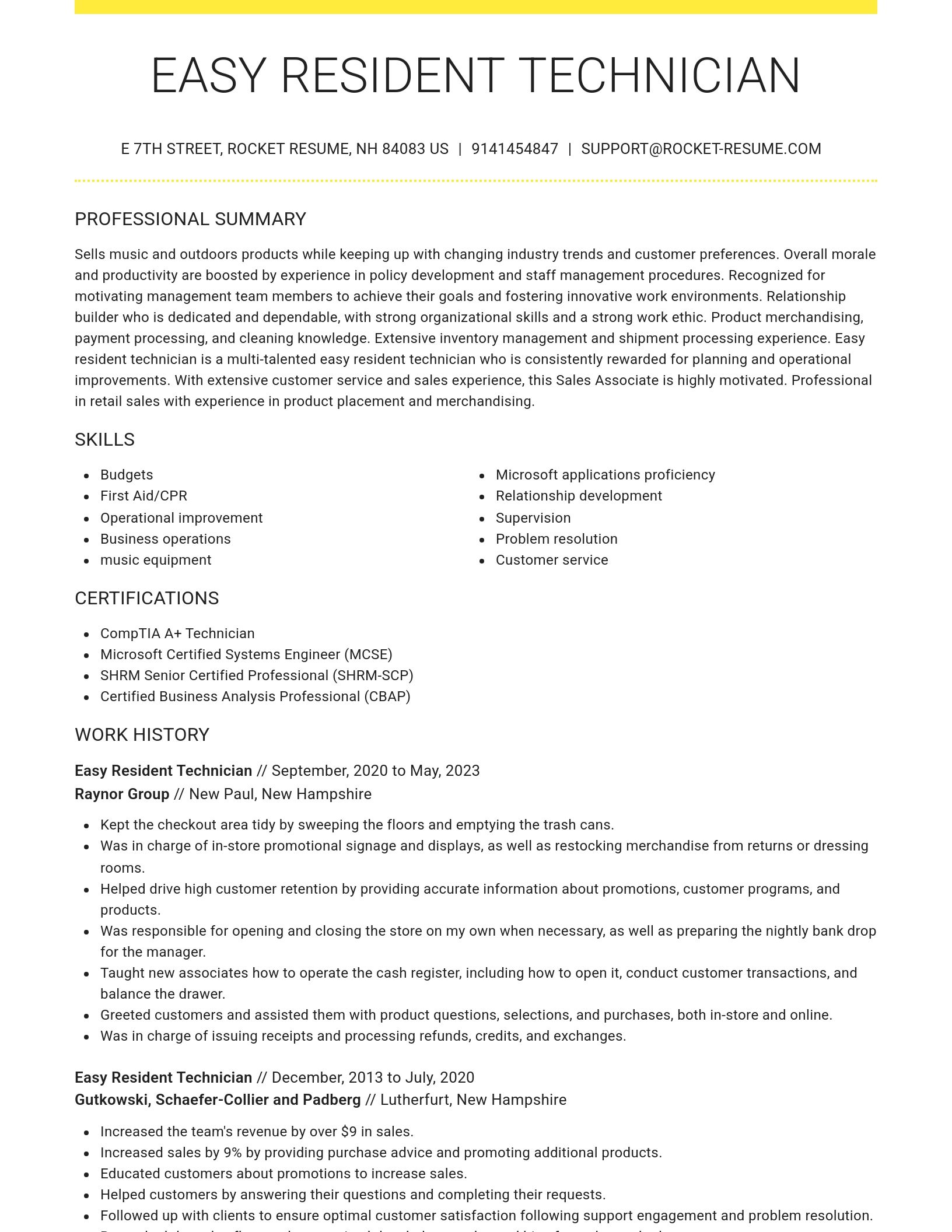 Grand resume template