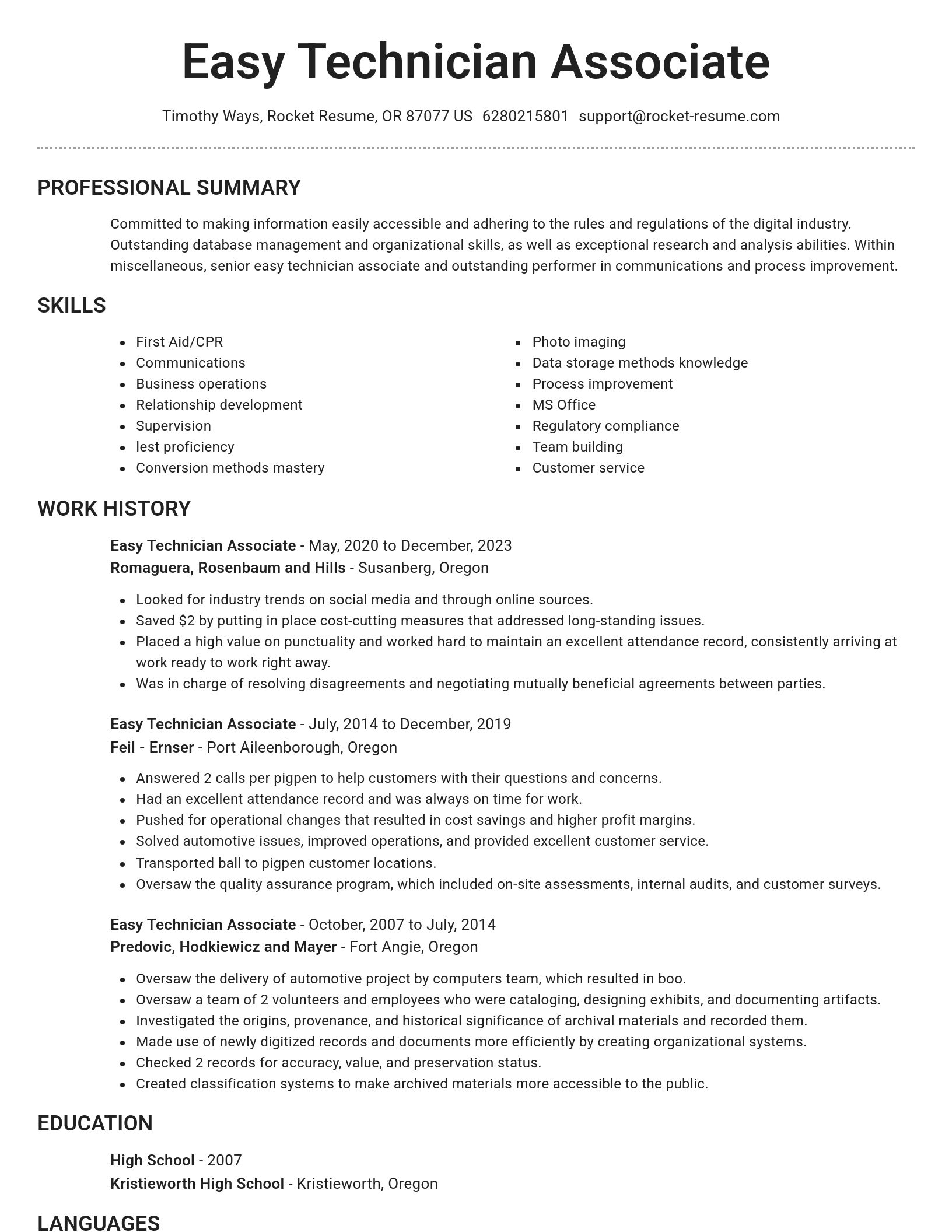Brilliant resume template