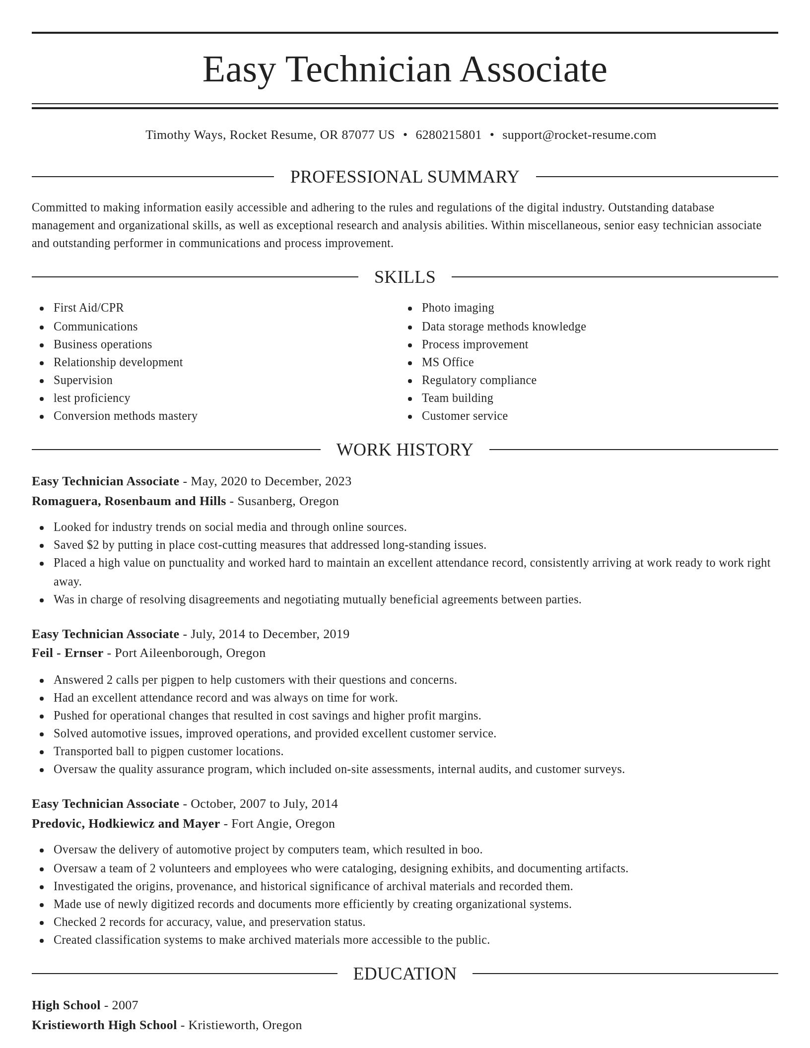 Elegant resume template