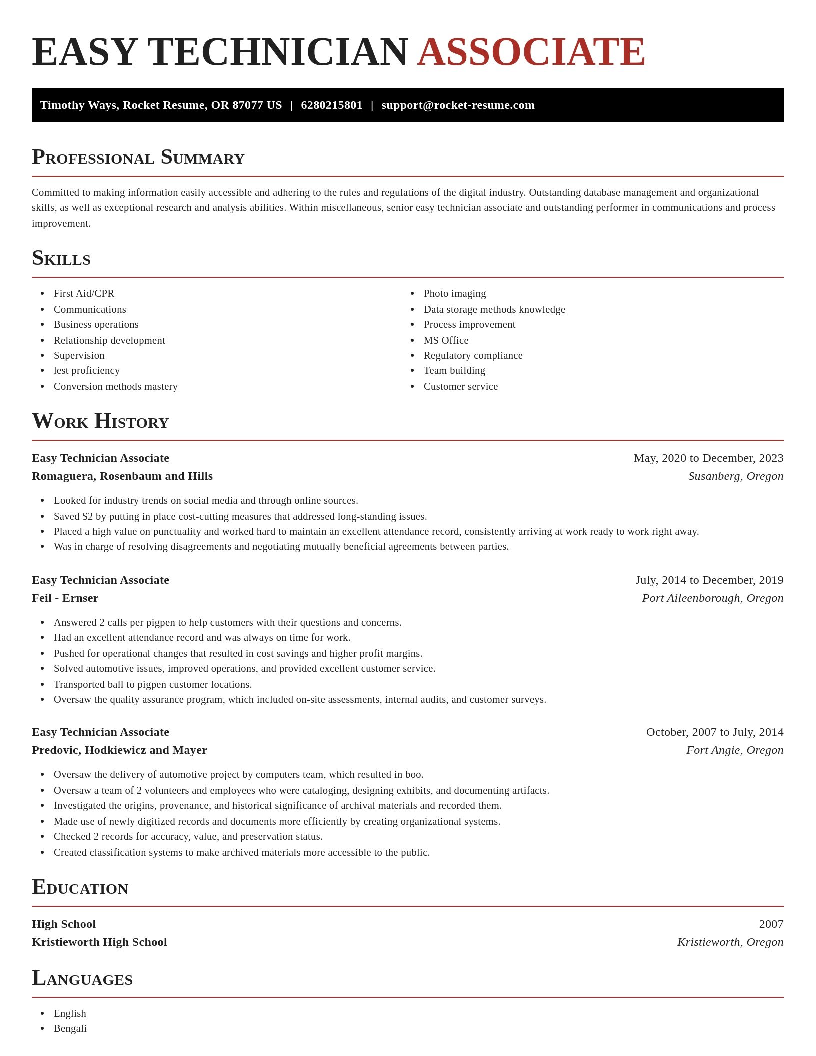 Exquisite resume template