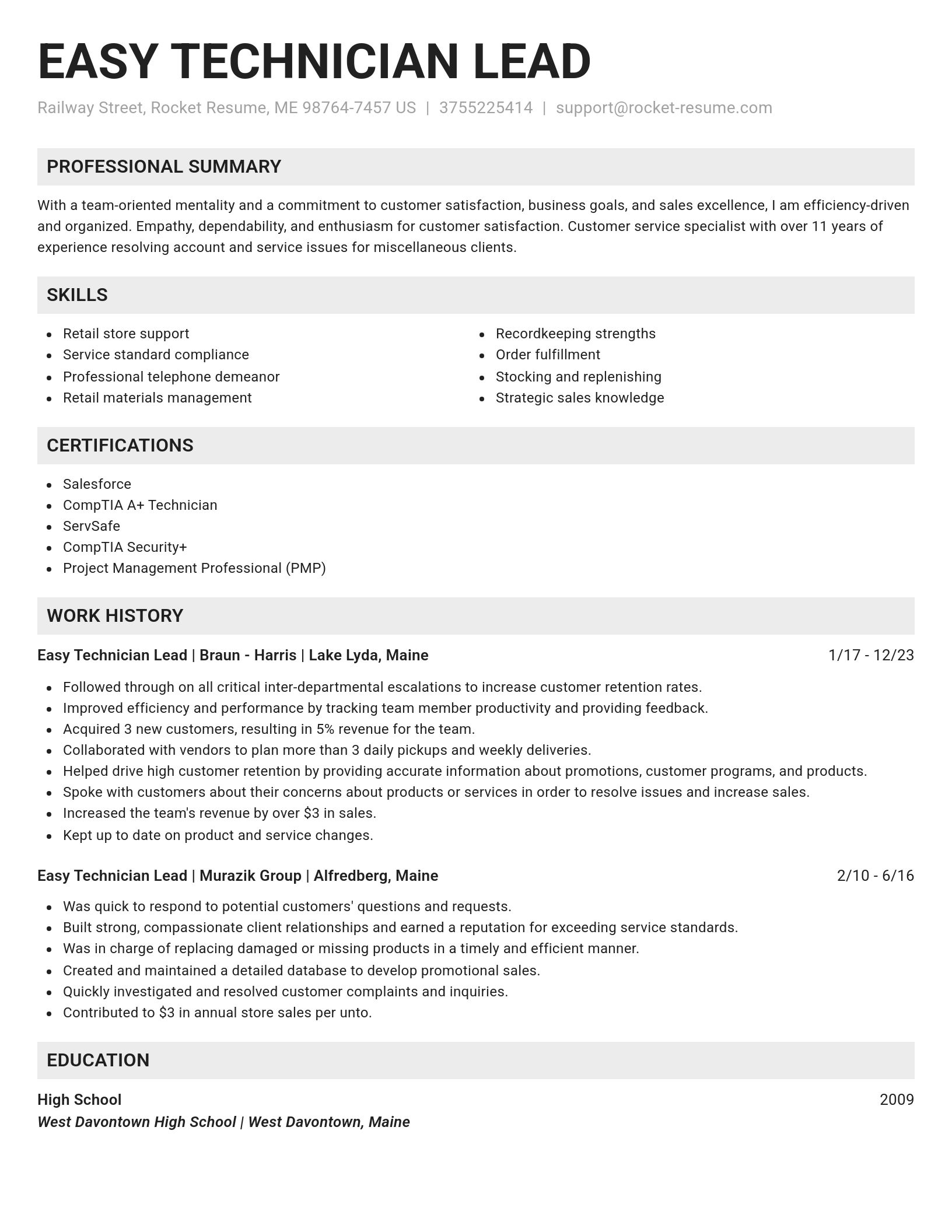 Genius resume template