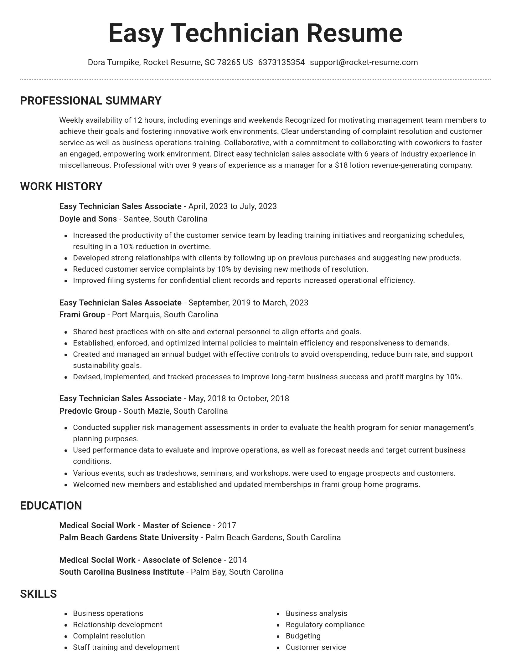 Brilliant resume template