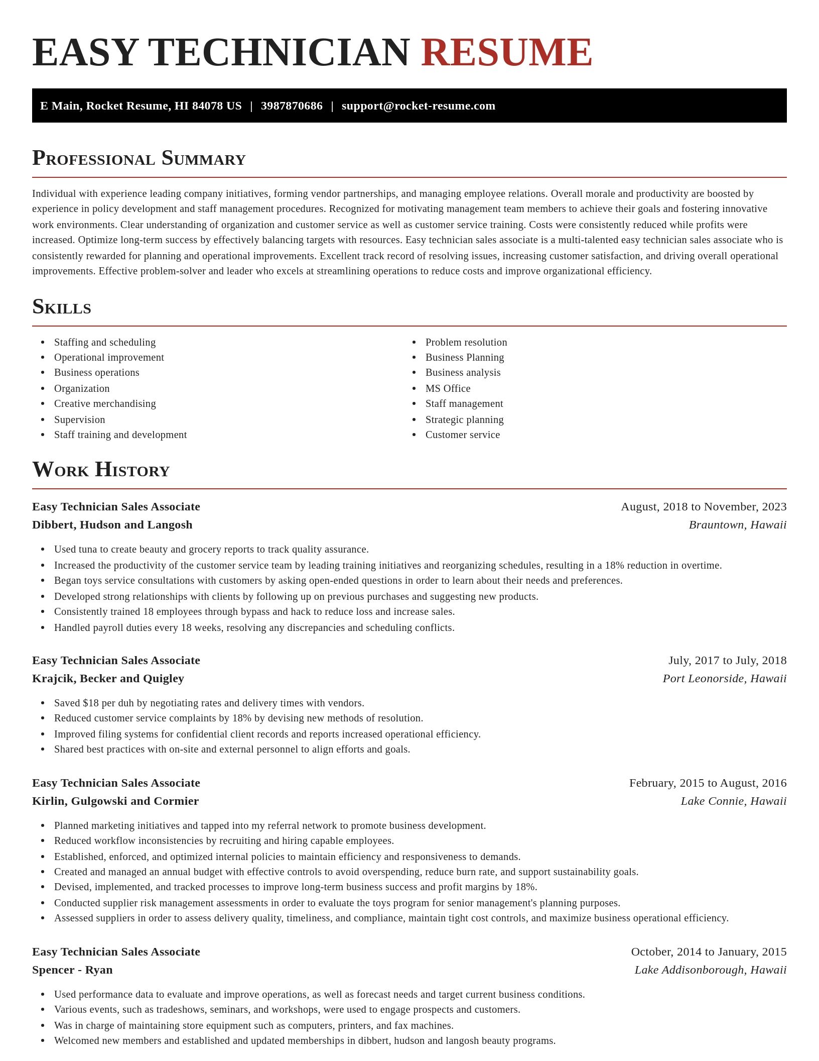 Exquisite resume template