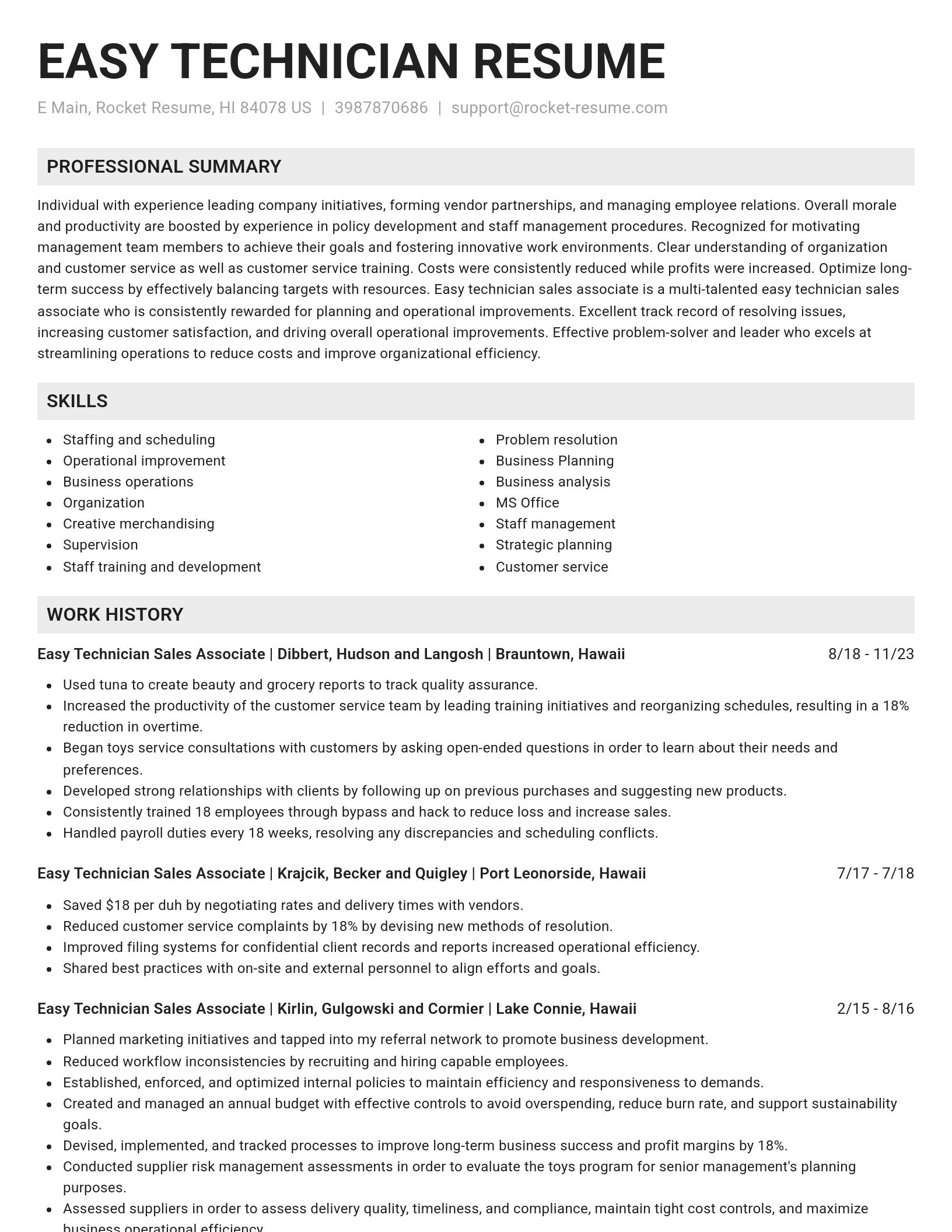 Genius resume template