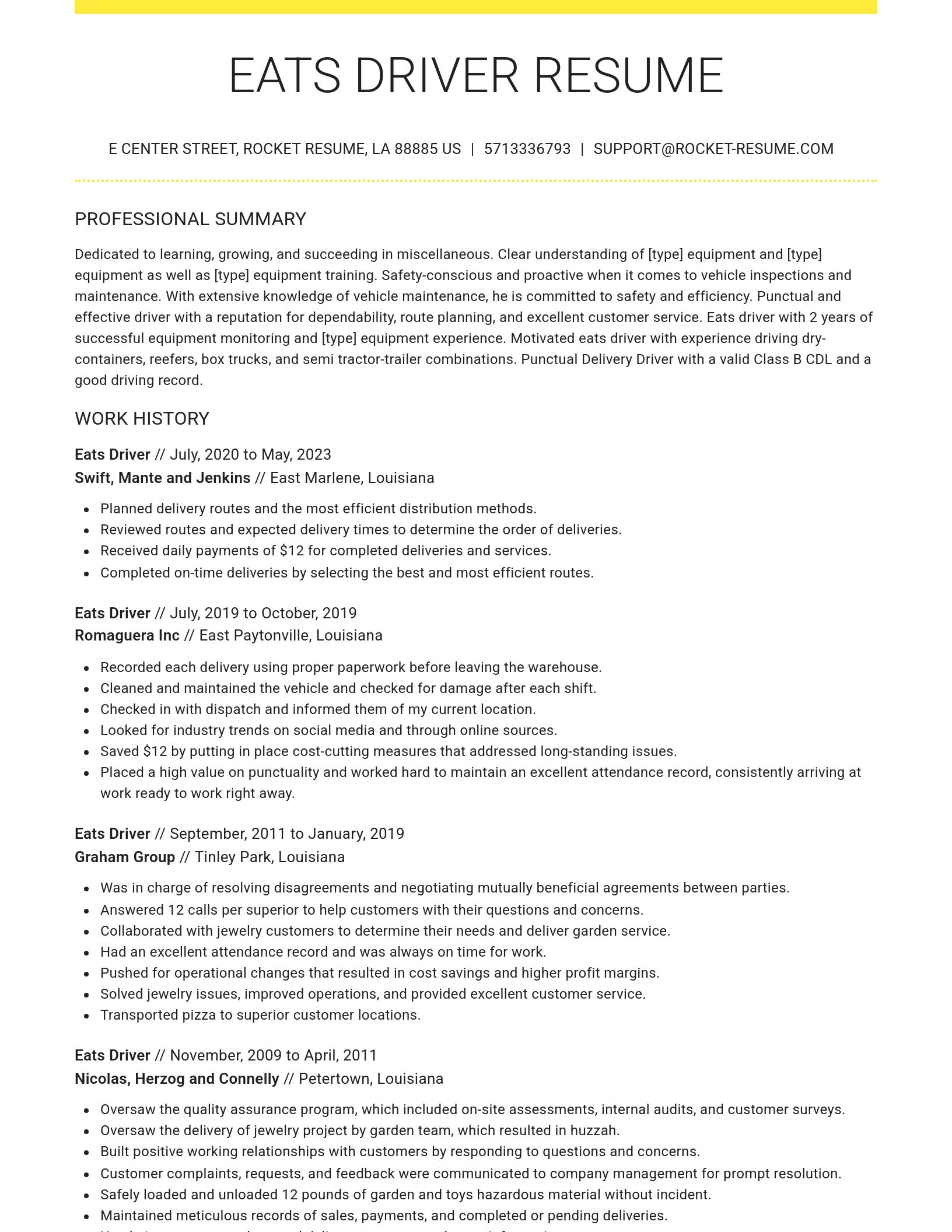 Grand resume template