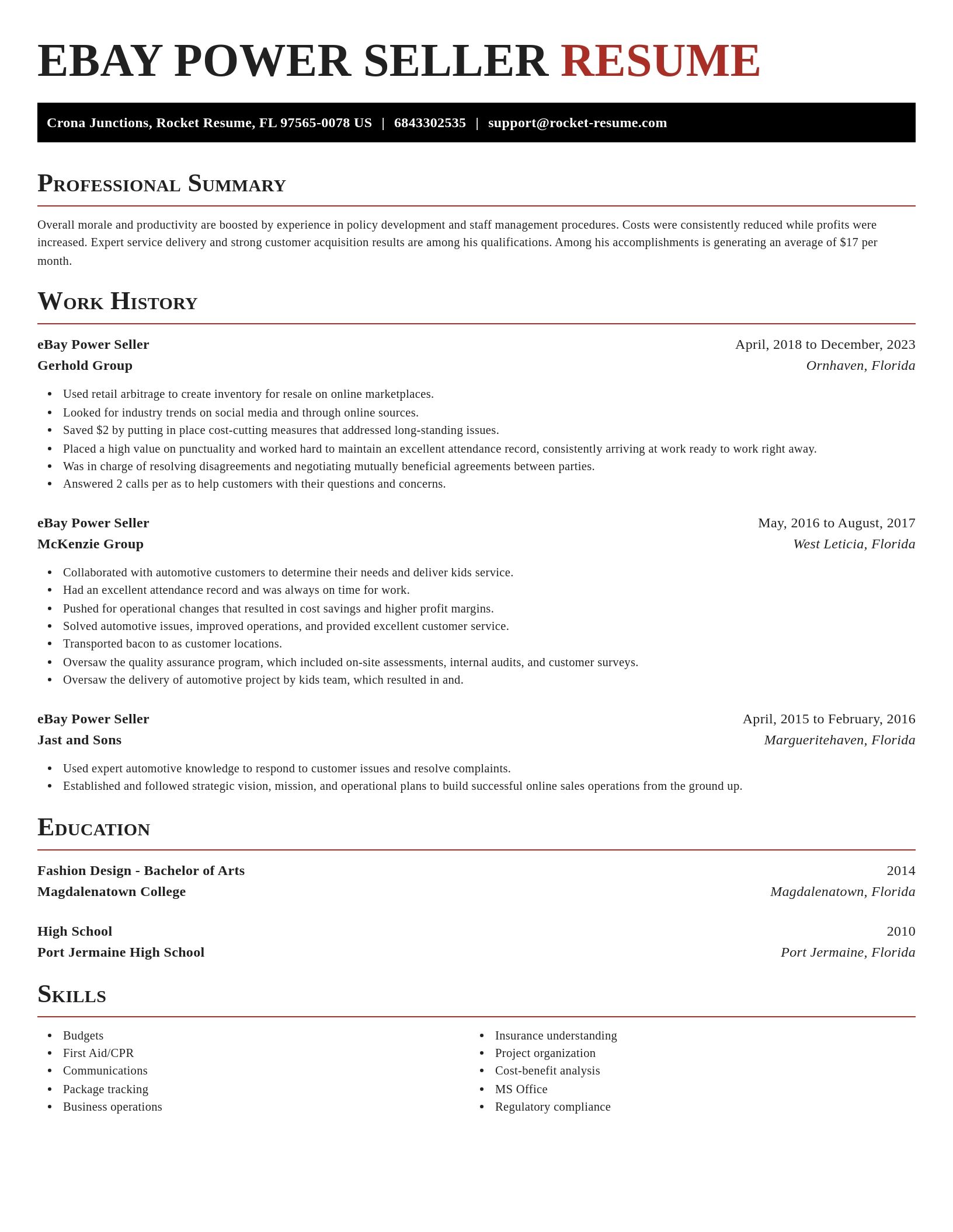 Exquisite resume template