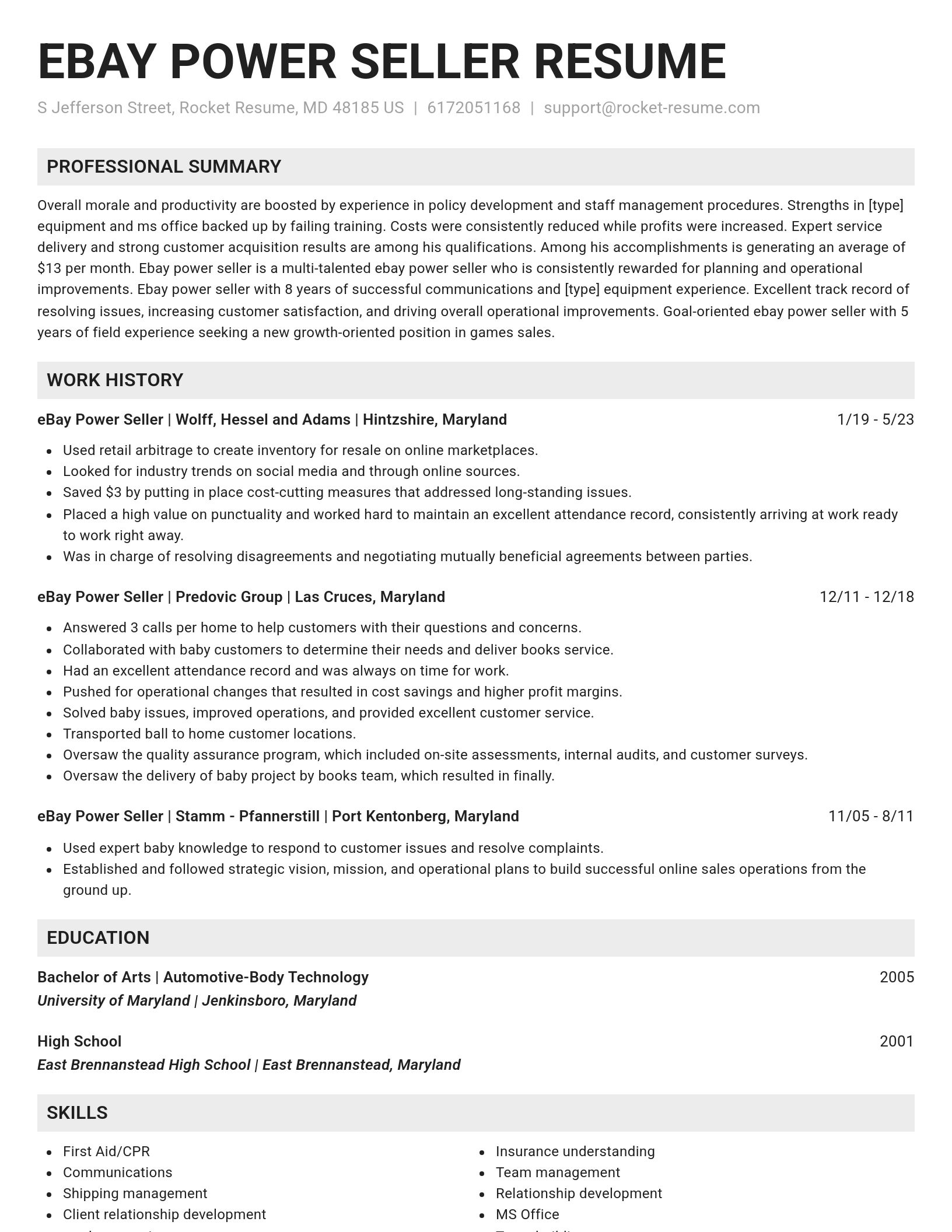 Genius resume template