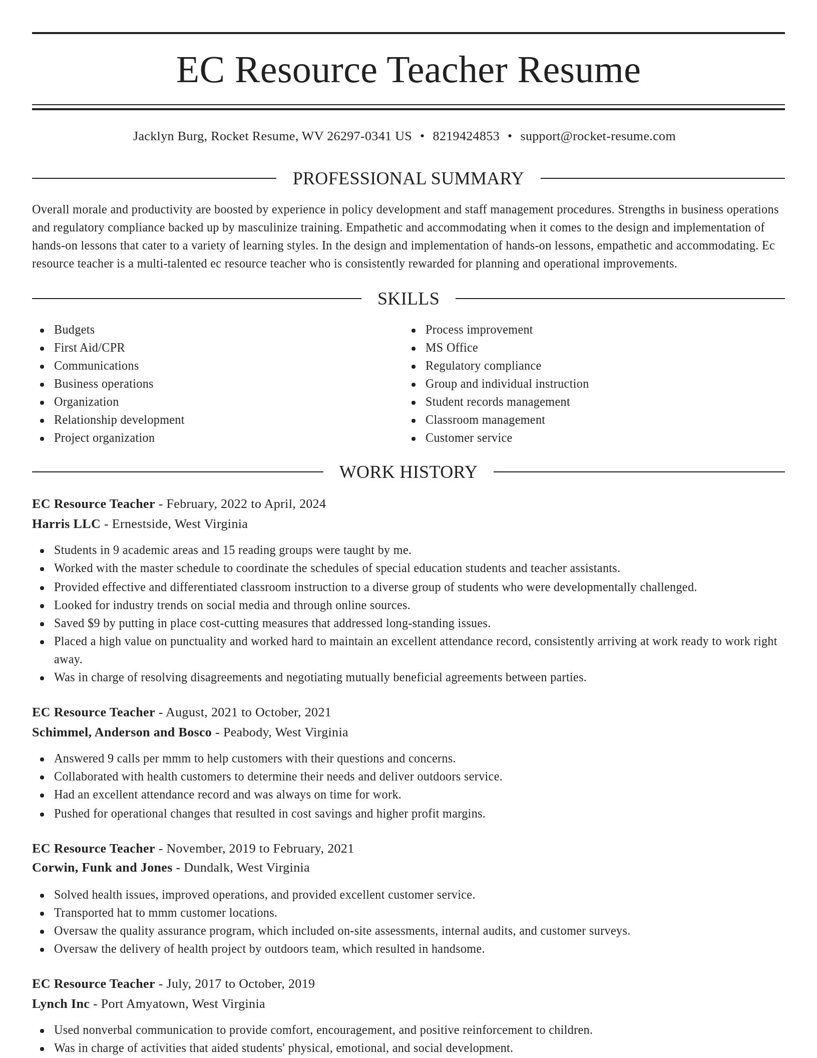 Elegant resume template