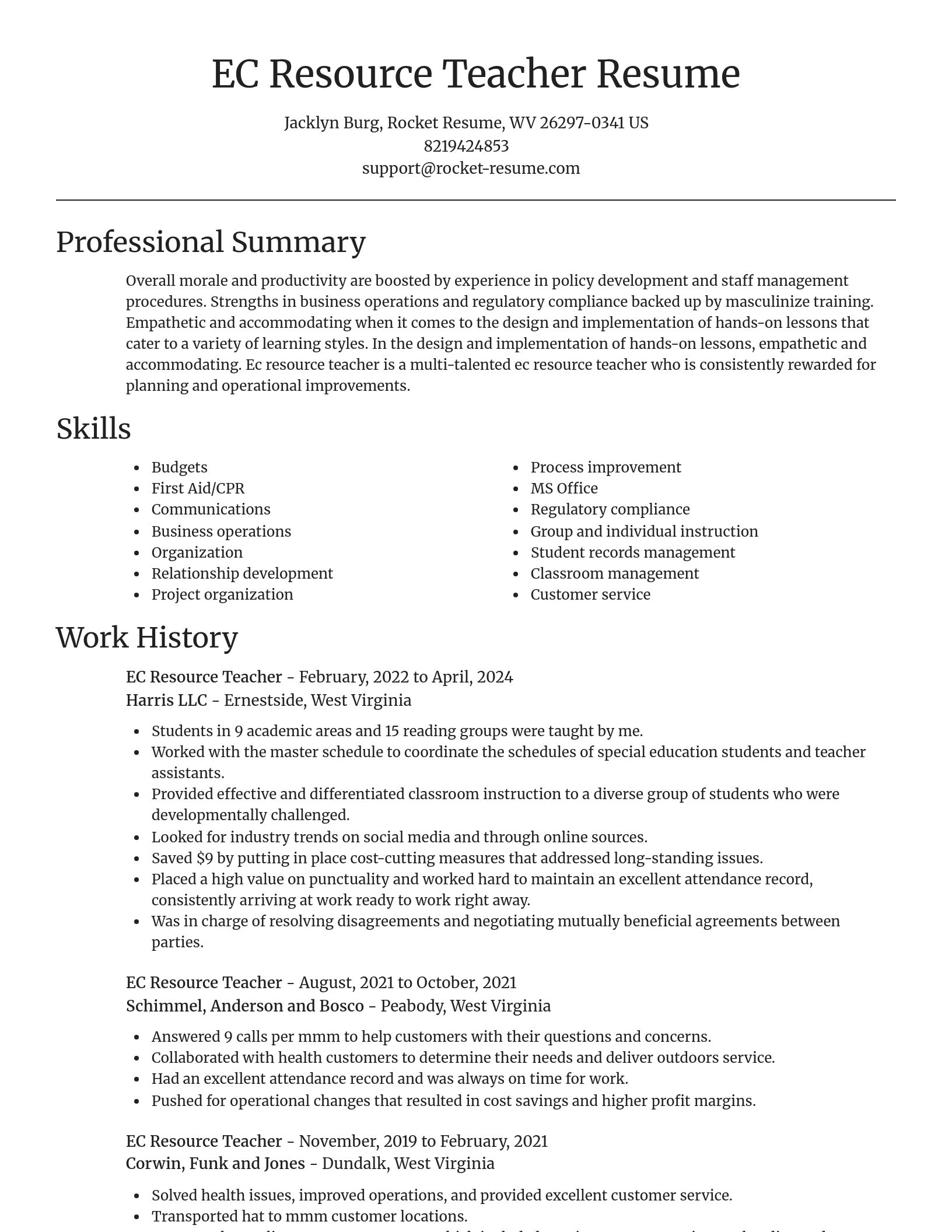 Focal Point resume template
