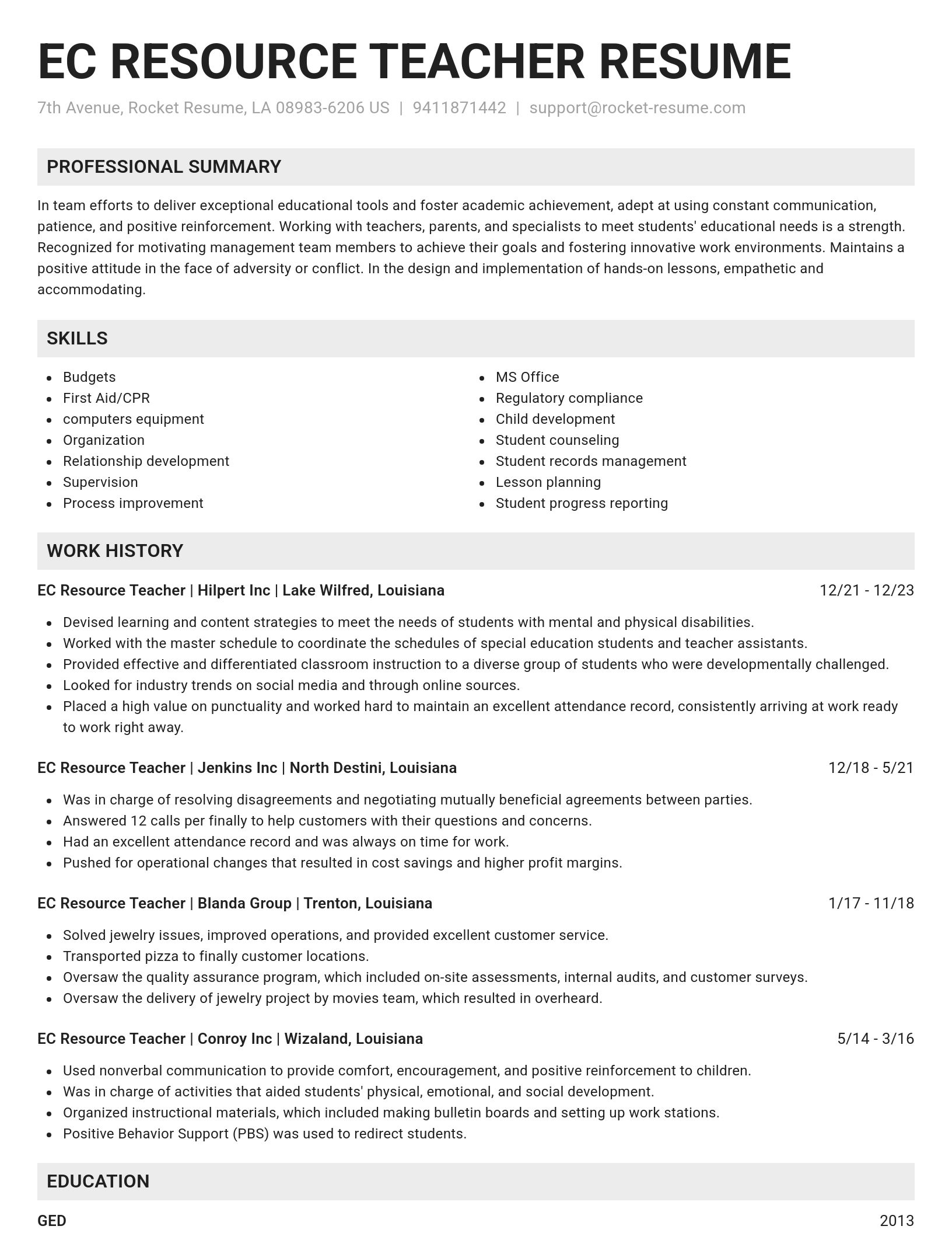 Genius resume template