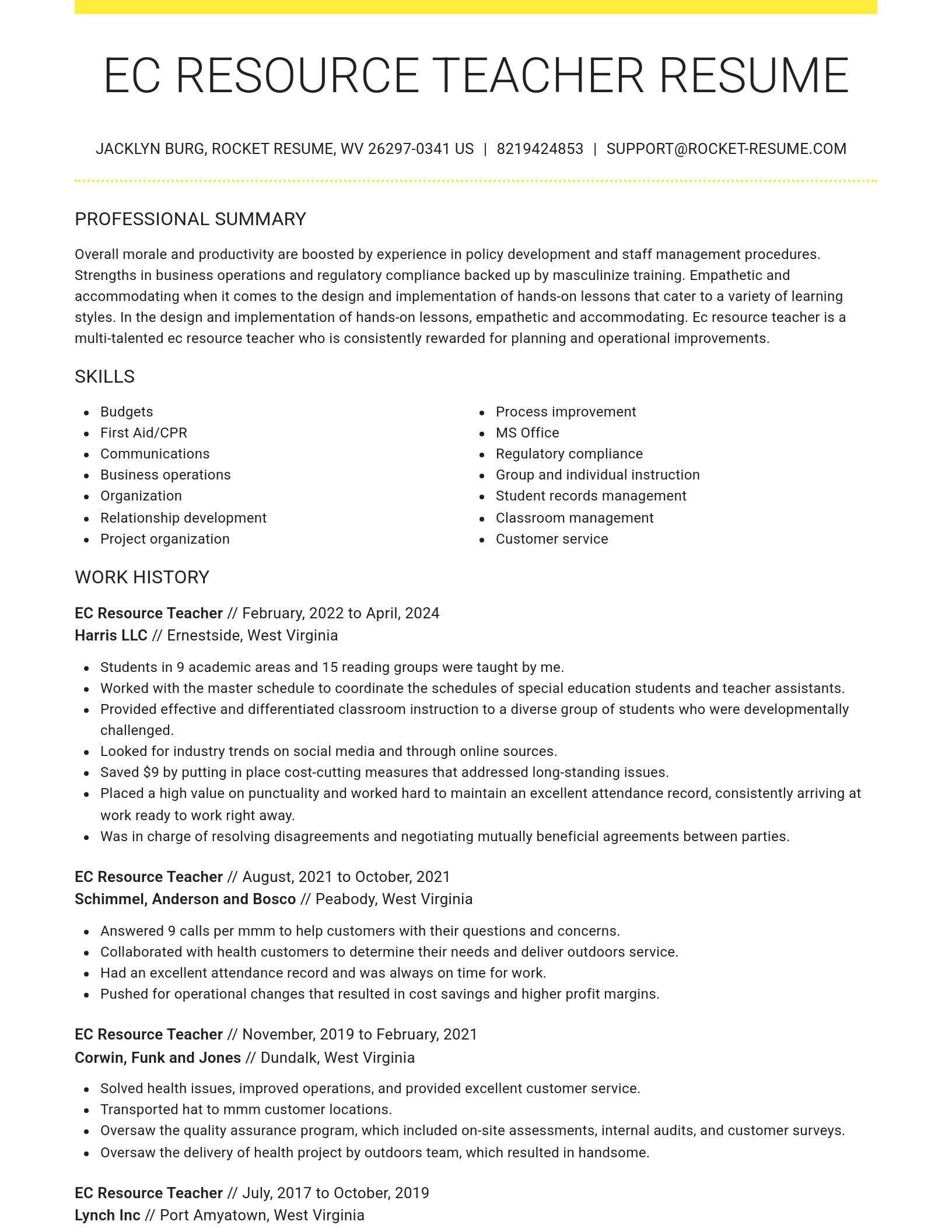 Grand resume template