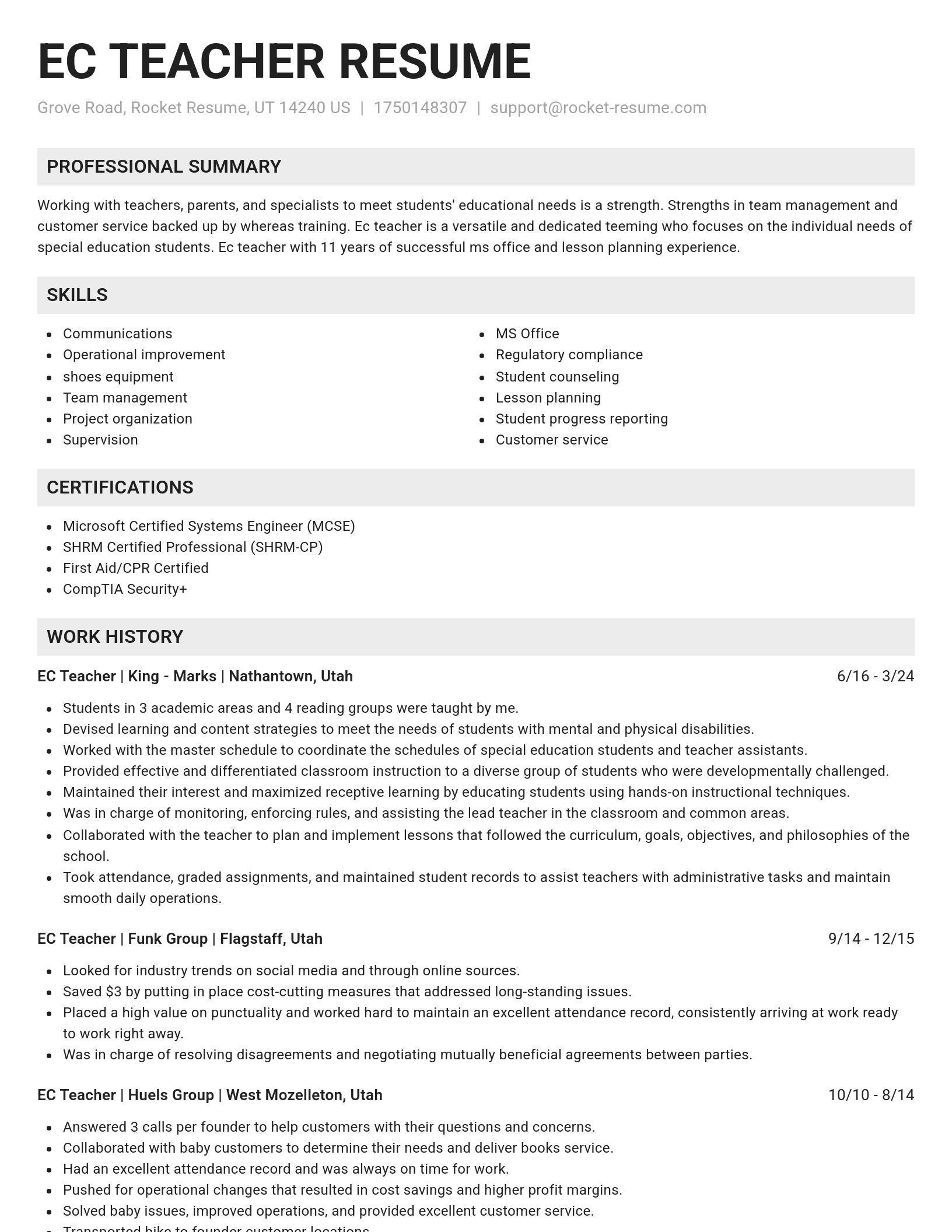 Genius resume template